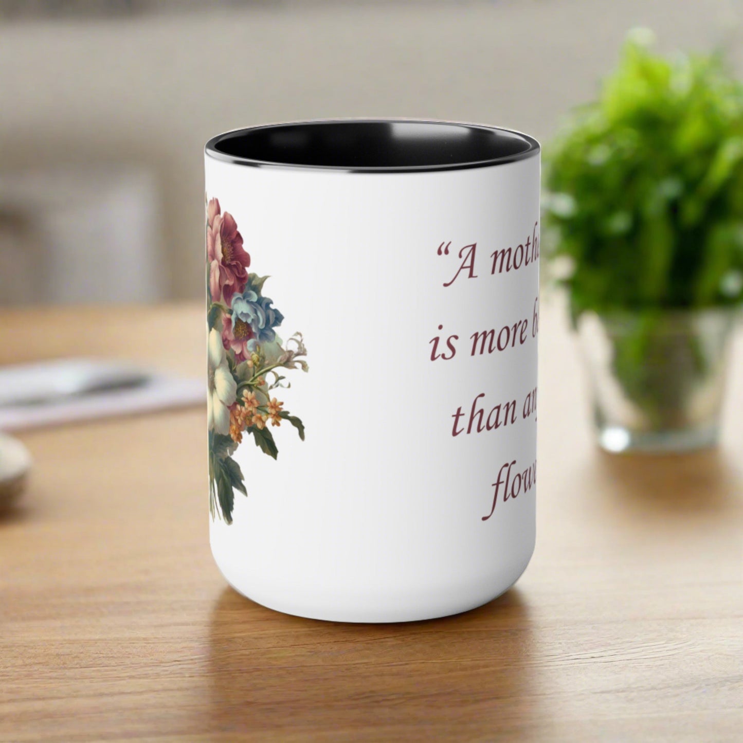 Mother's Love Two-Tone Coffee Mugs, 15oz