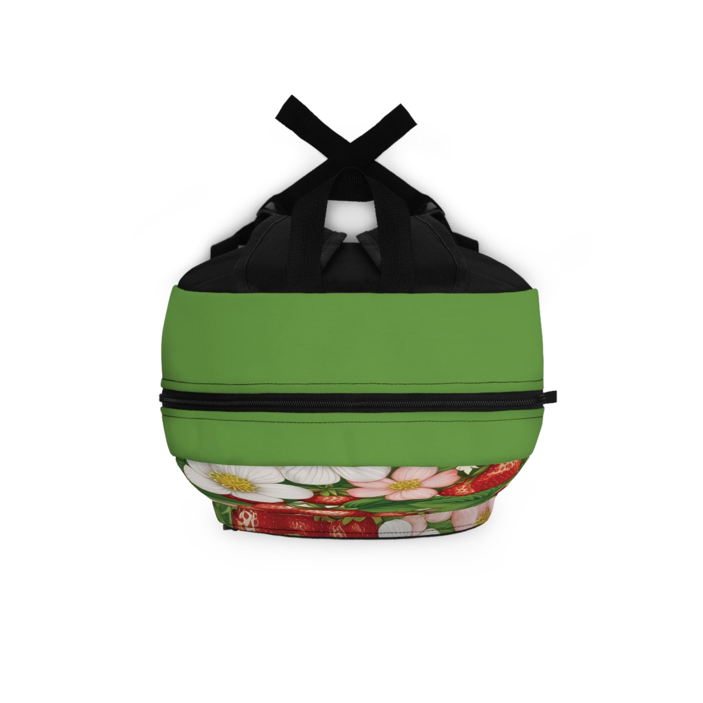 Light Green Backpack with Strawberry Dreams Design