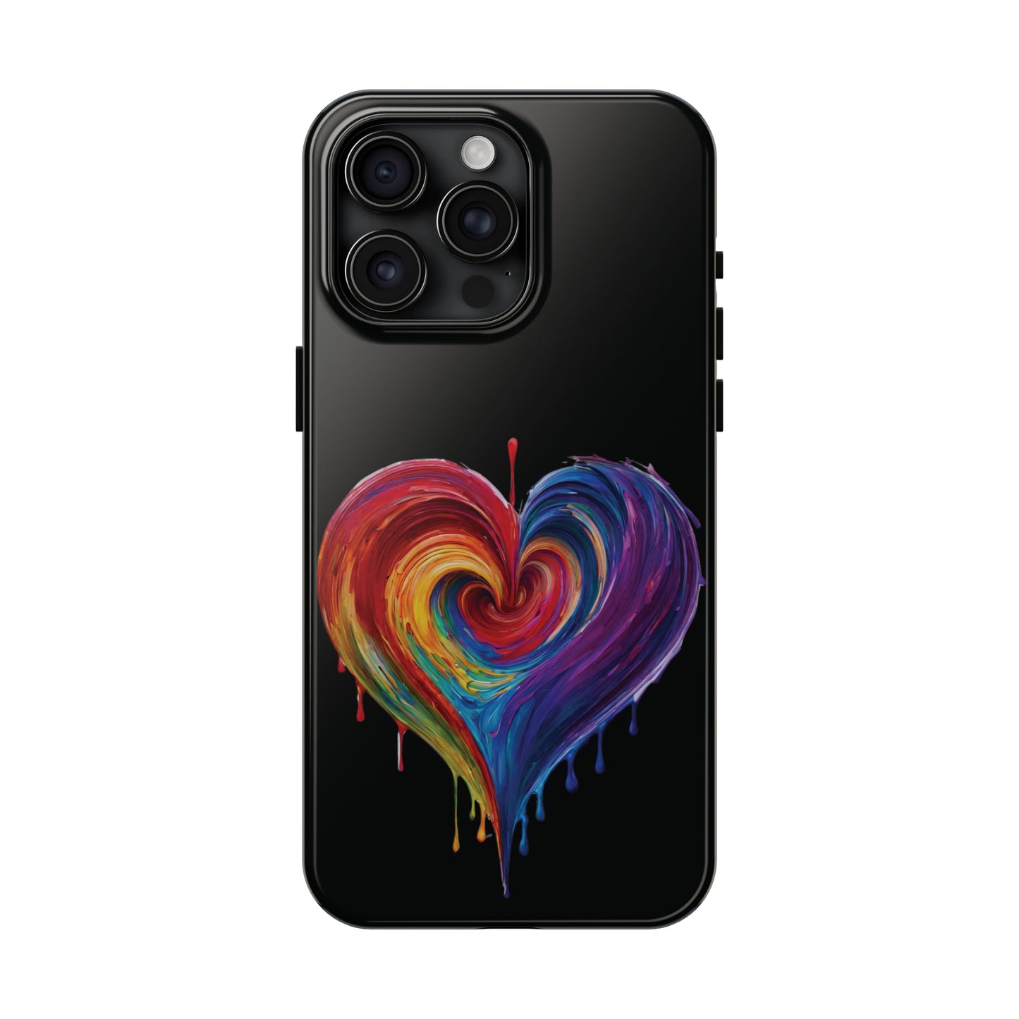 Heart Bleeding Colors Design Tough Phone Cases