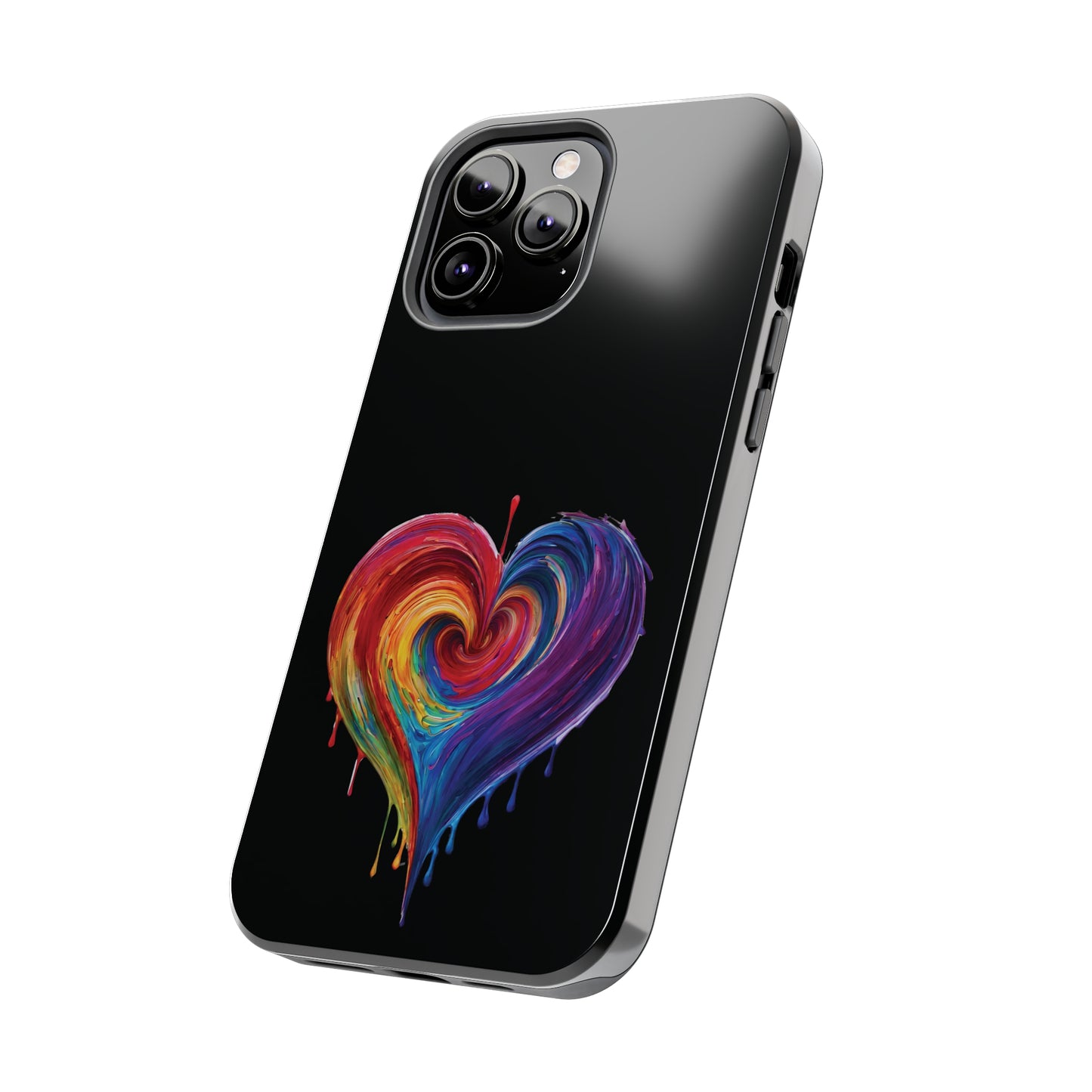 Heart Bleeding Colors Design Tough Phone Cases