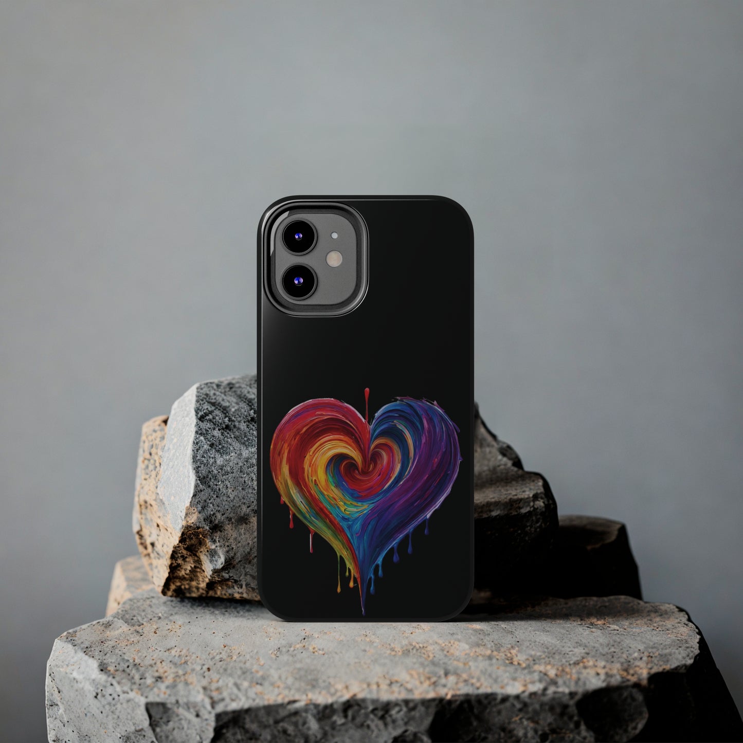 Heart Bleeding Colors Design Tough Phone Cases