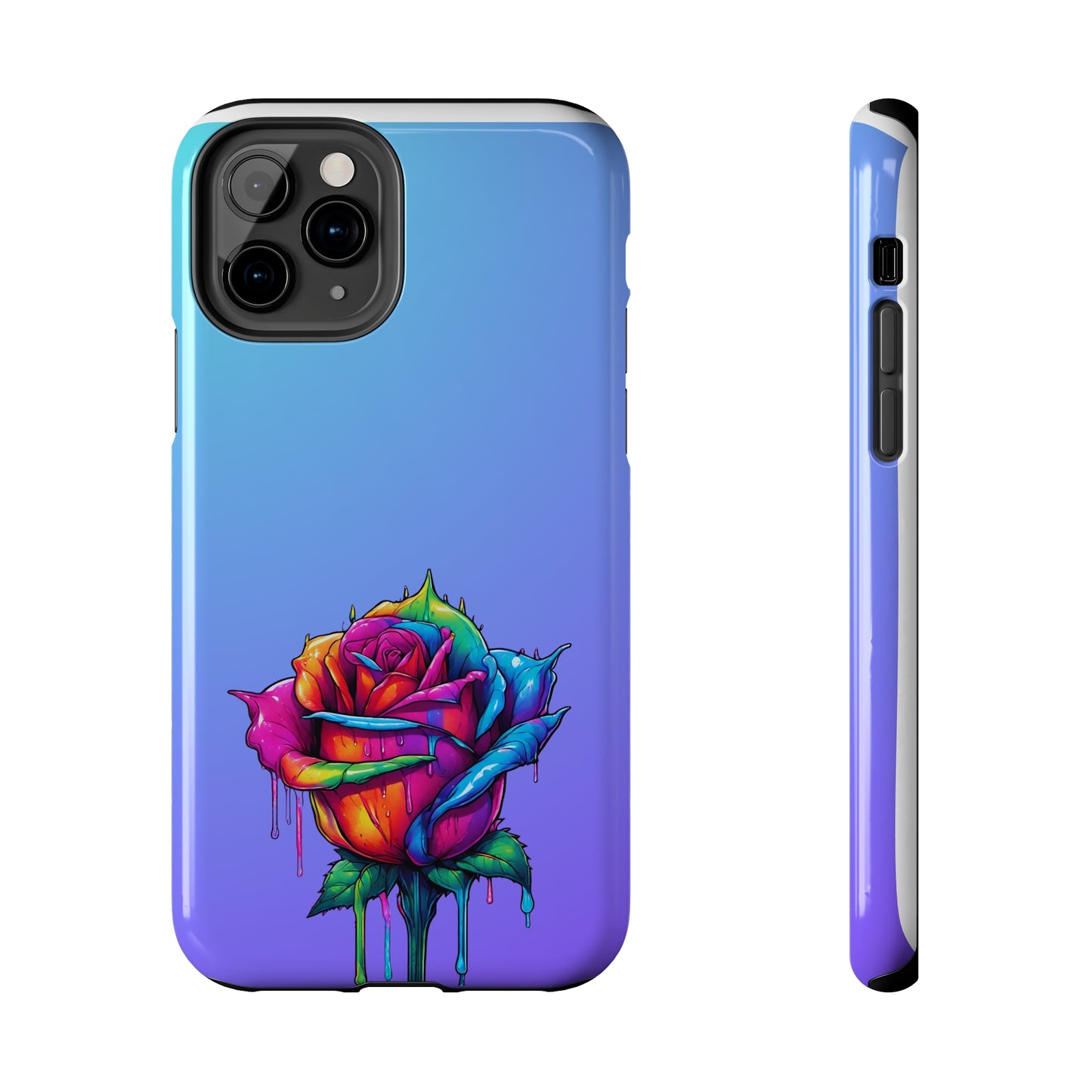 Rose Bleeding Colors Tough Phone Cases