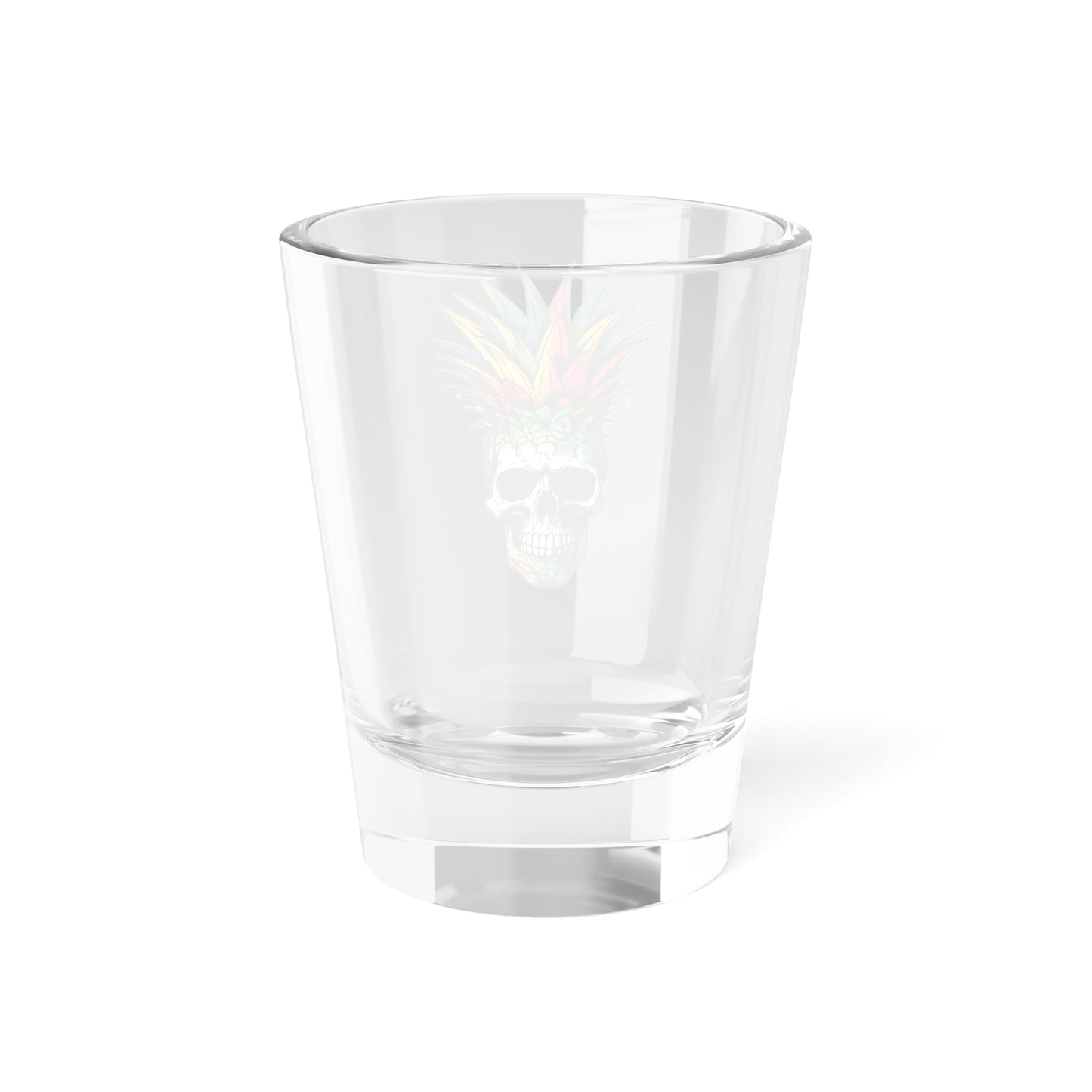 Colorful Pineapple Skull, Shot Glass, 1.5oz