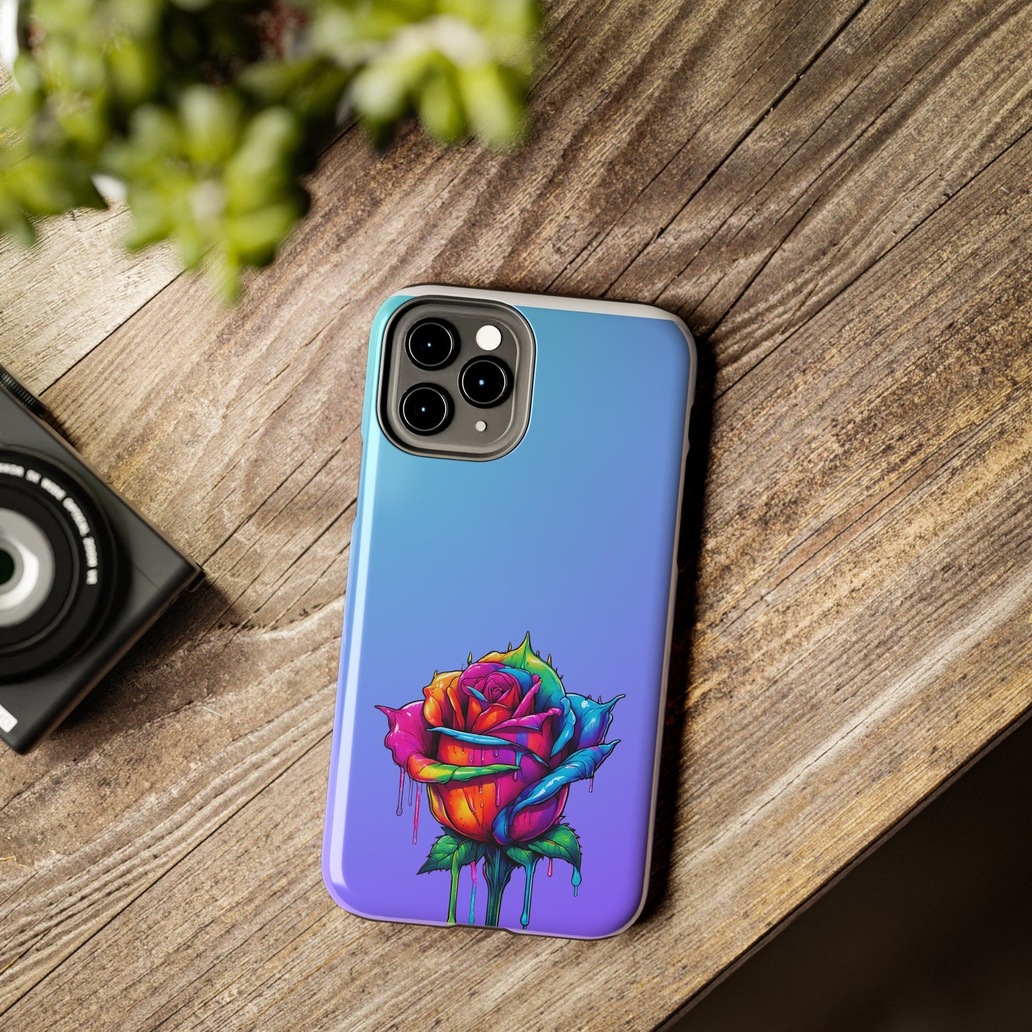 Rose Bleeding Colors Tough Phone Cases