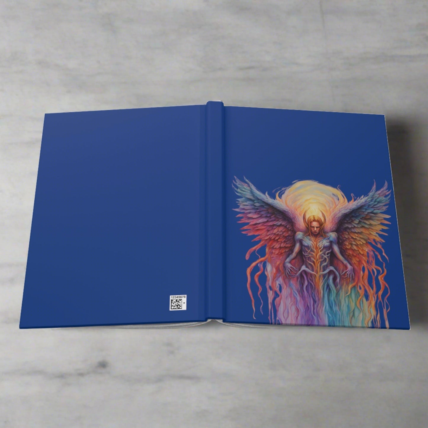 Angel on Dark Blue Hardcover Journal Matte