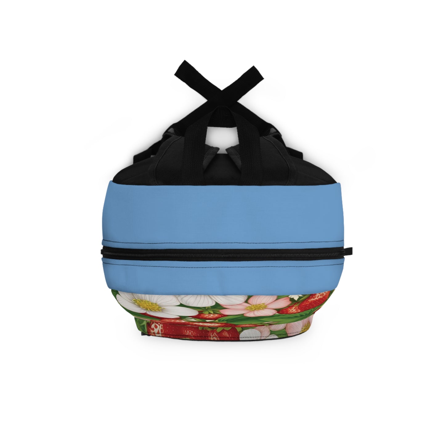 Light Blue Backpack with Strawberry Dreams Design
