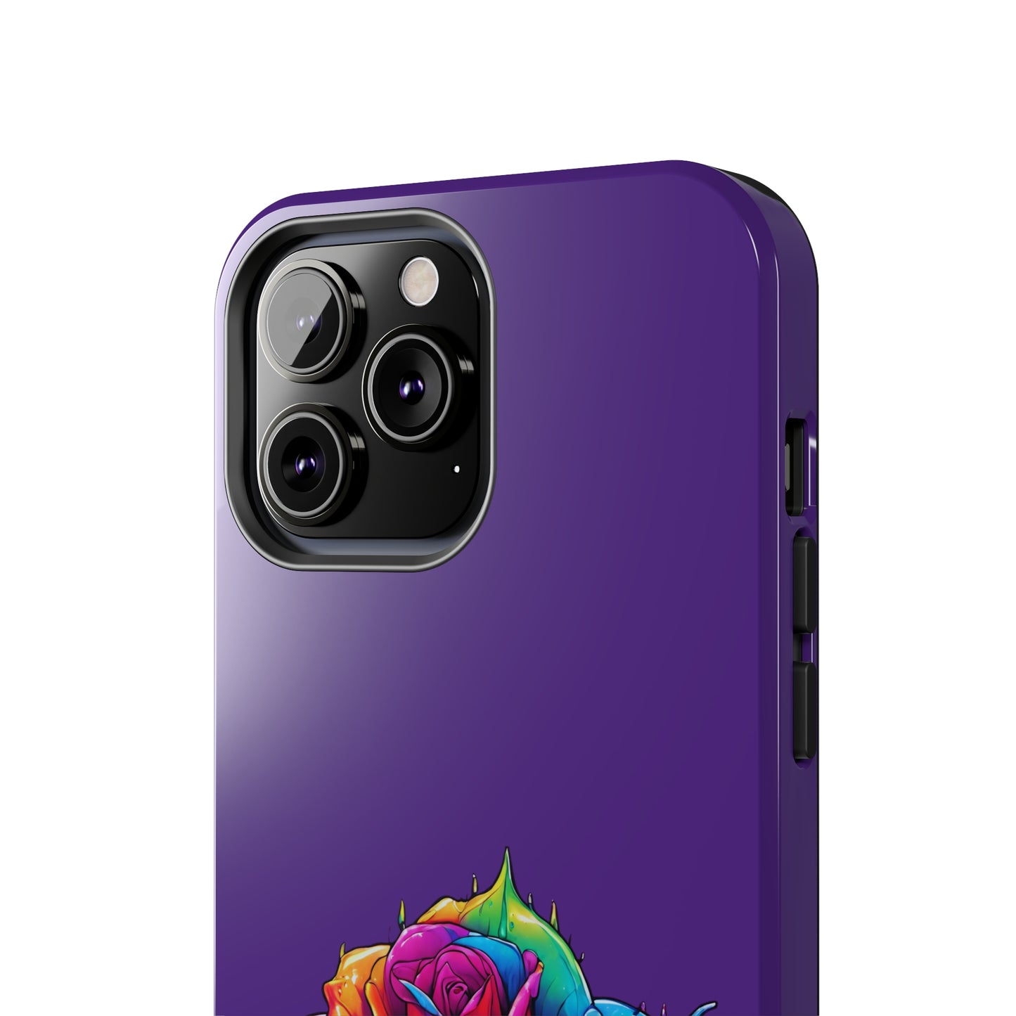 Rose Bleeding Colors on Purple Tough Phone Cases
