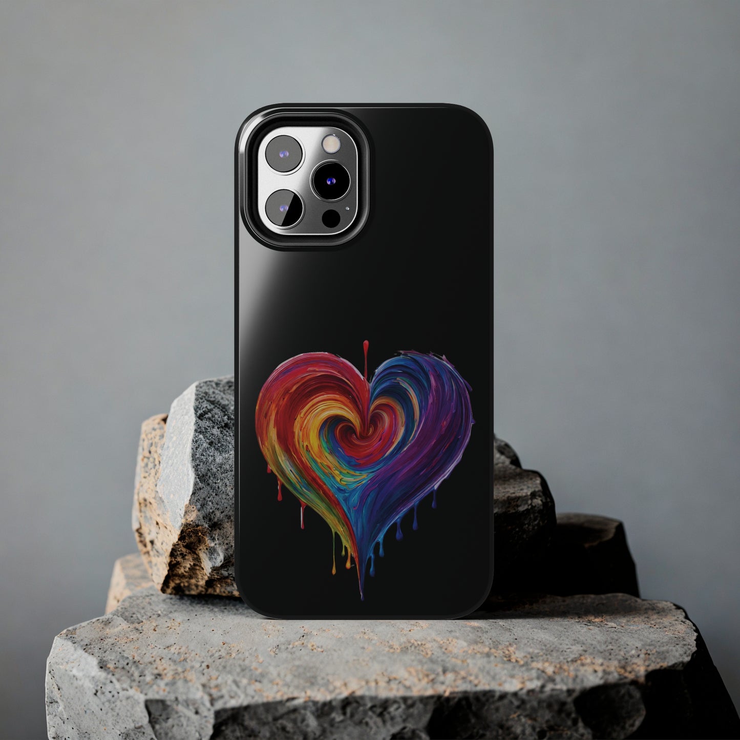 Heart Bleeding Colors Design Tough Phone Cases