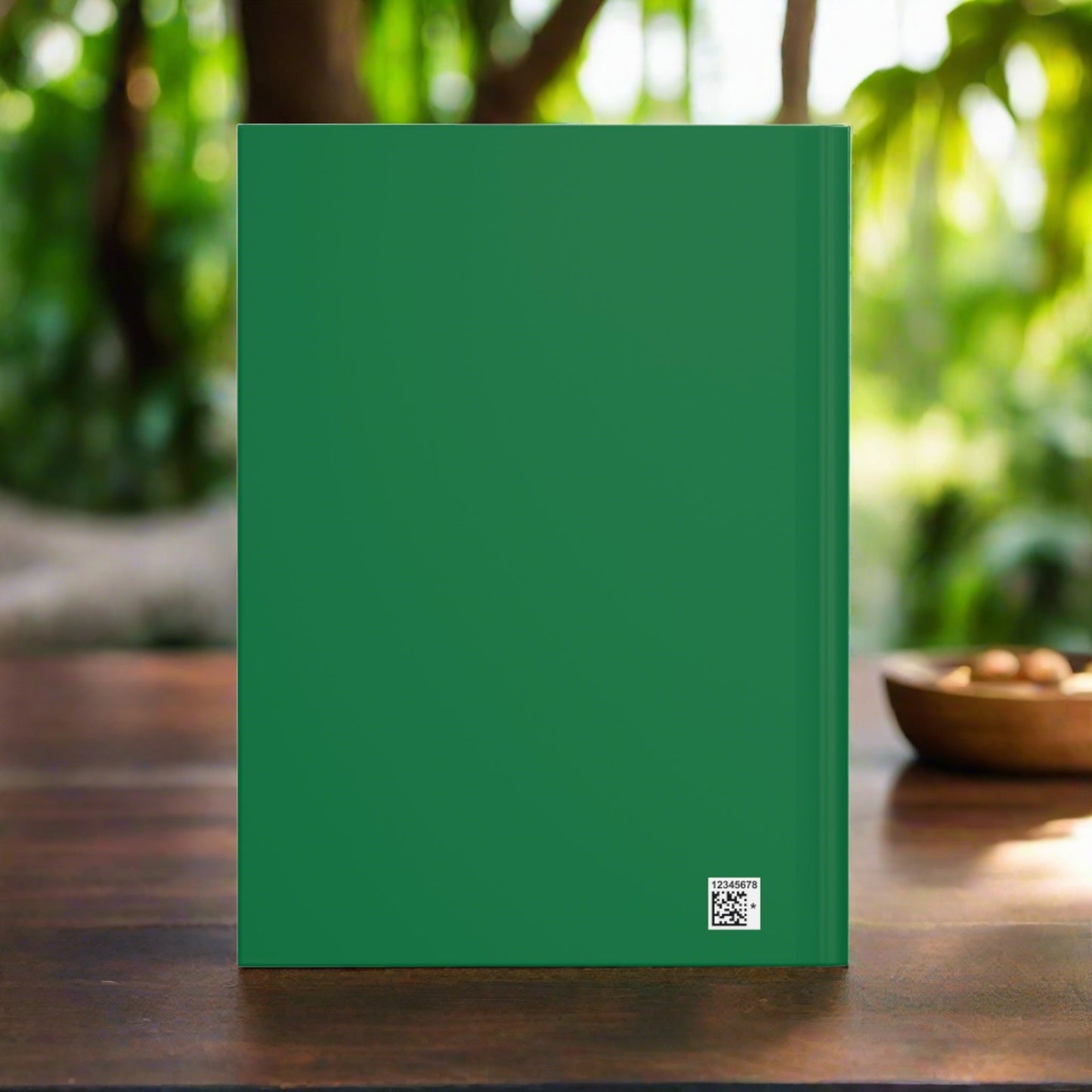 Colorful Mamba Skull on Dark Green Hardcover Journal Matte