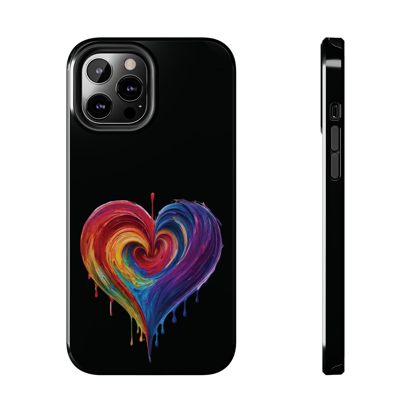 Heart Bleeding Colors Design Tough Phone Cases