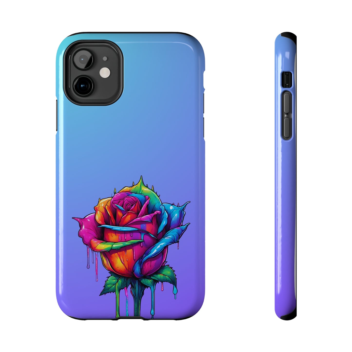 Rose Bleeding Colors Tough Phone Cases