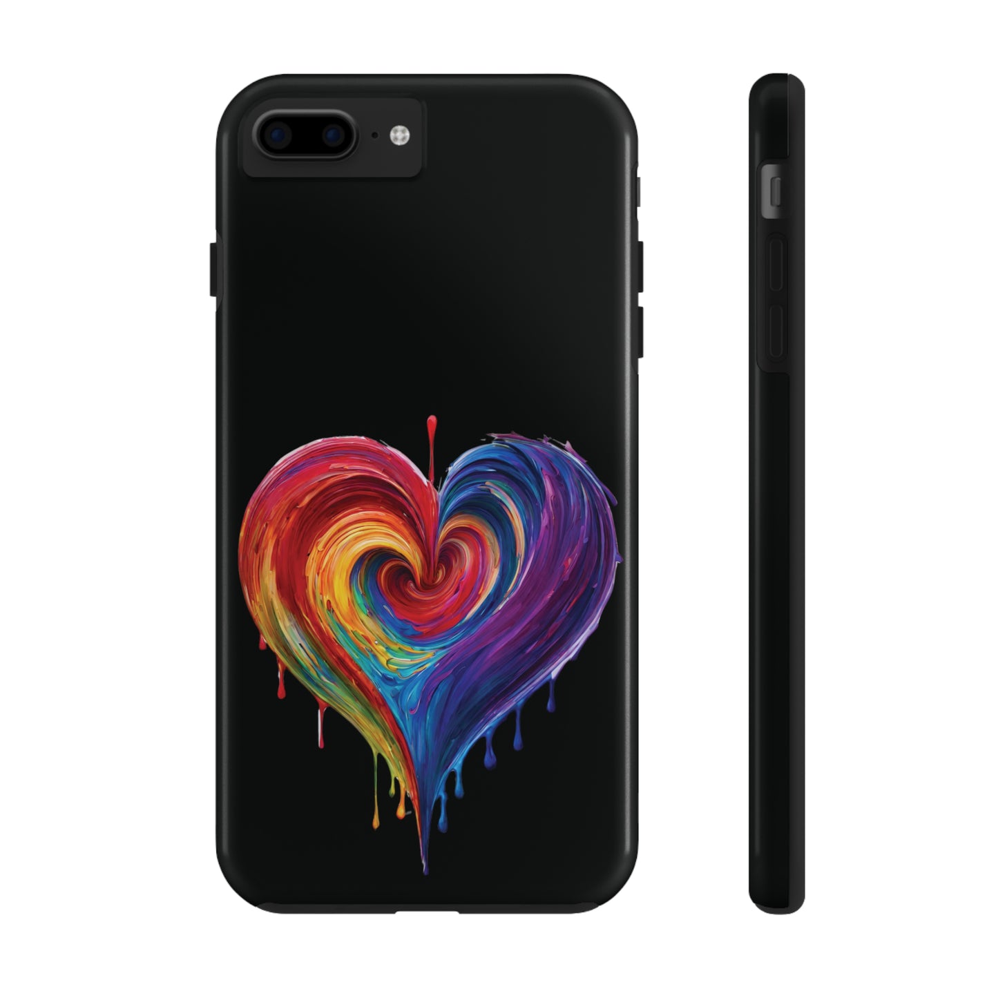 Heart Bleeding Colors Design Tough Phone Cases