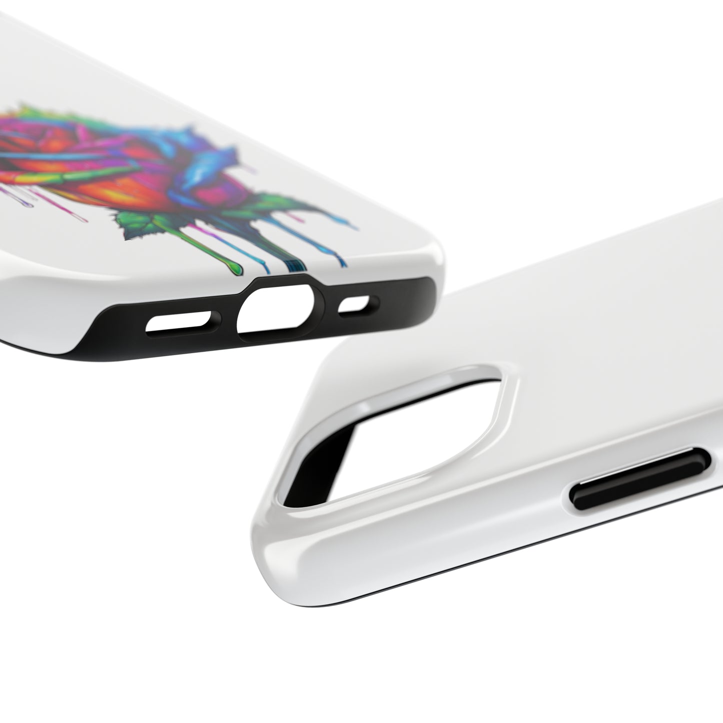 Rose Bleeding Colors On White Tough Phone Cases