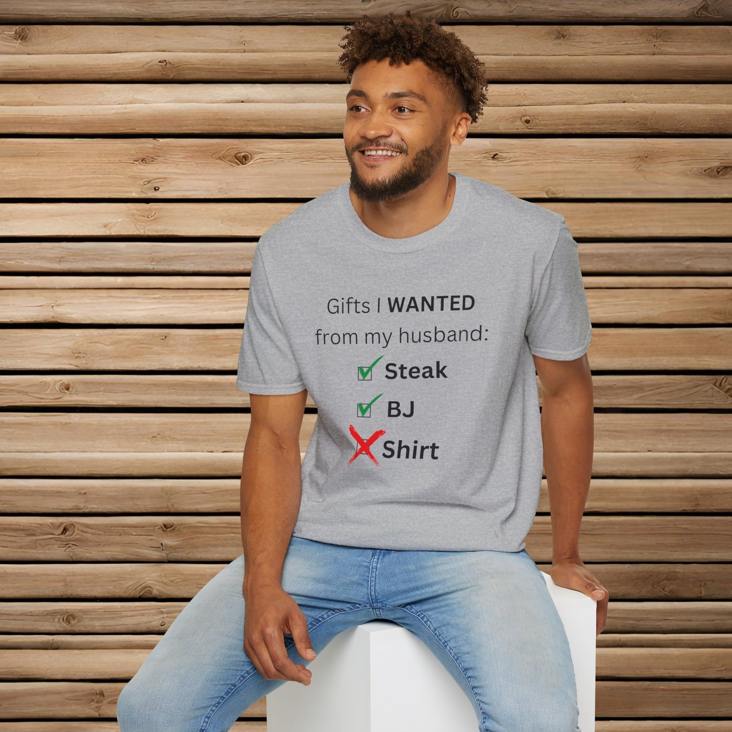 Gifts for Husband from Him Checklist- Humor - Unisex Softstyle T-Shirt