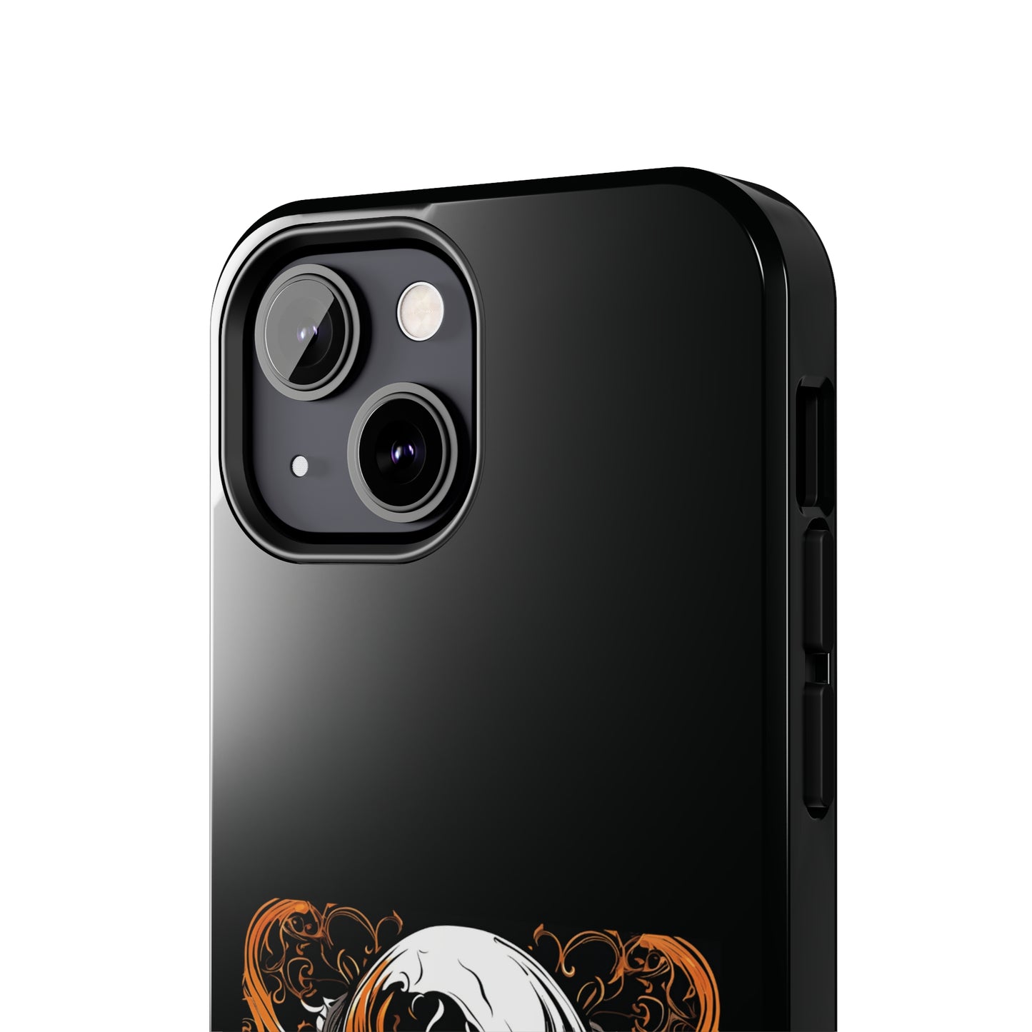 Flaming Skull Design Tough Phone Cases