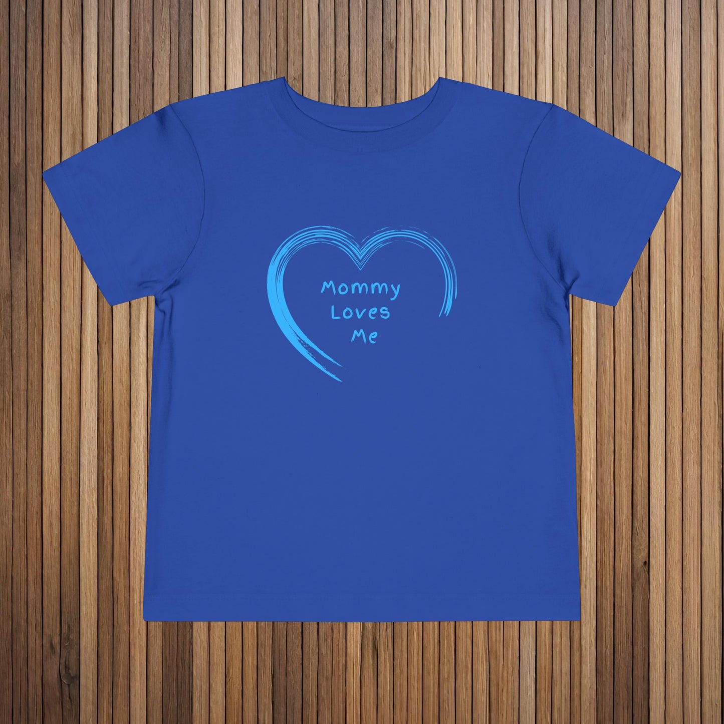 Blue "Mommy Loves Me" Toddler Short Sleeve Tee