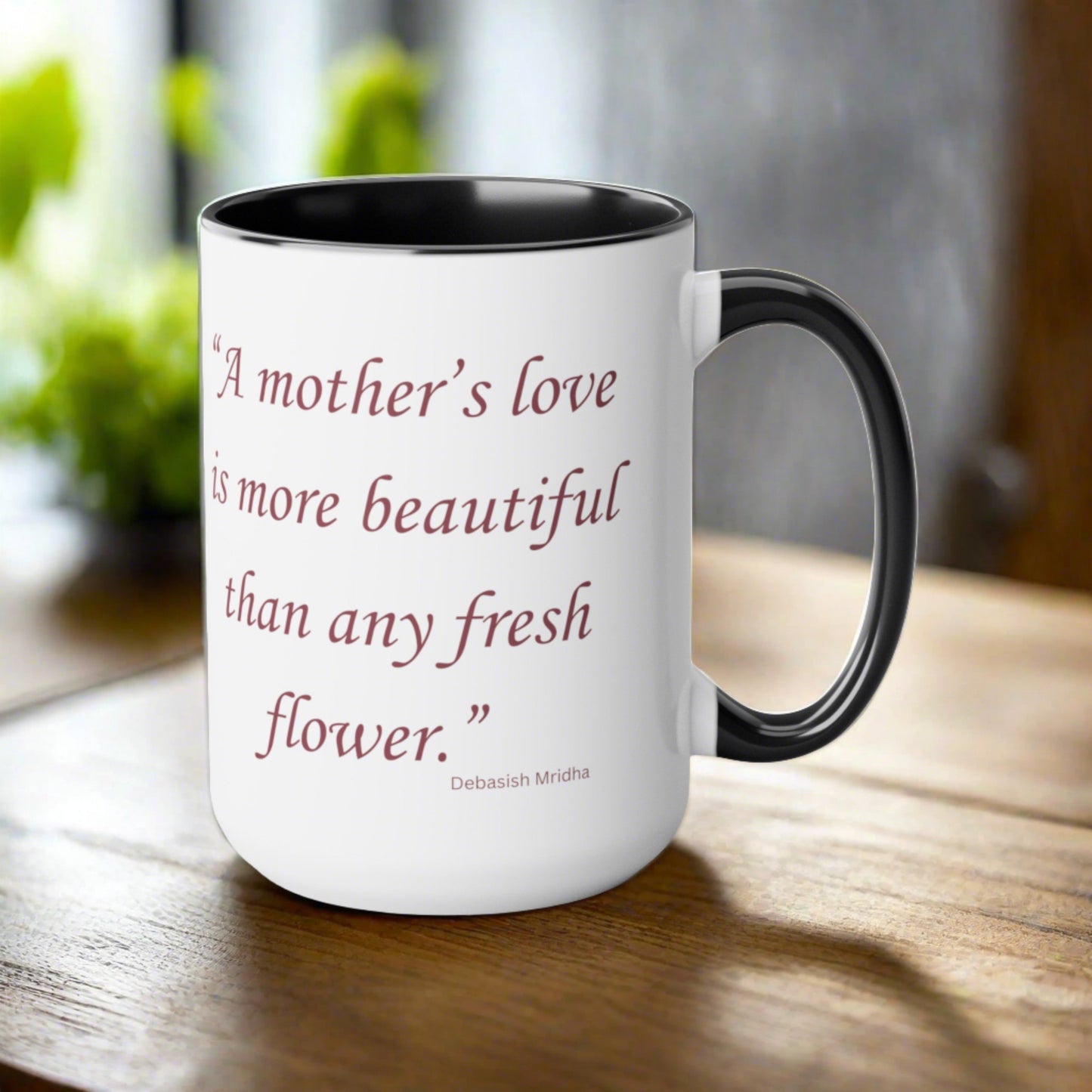 Mother's Love Two-Tone Coffee Mugs, 15oz