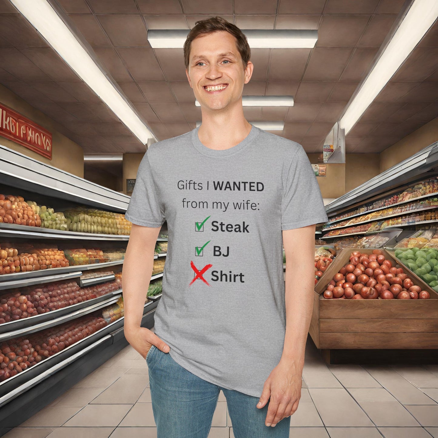 Gifts for Husband from Her Checklist- Humor - Unisex Softstyle T-Shirt