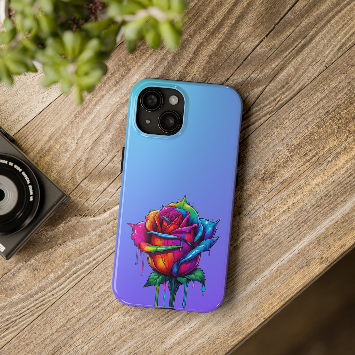Rose Bleeding Colors Tough Phone Cases