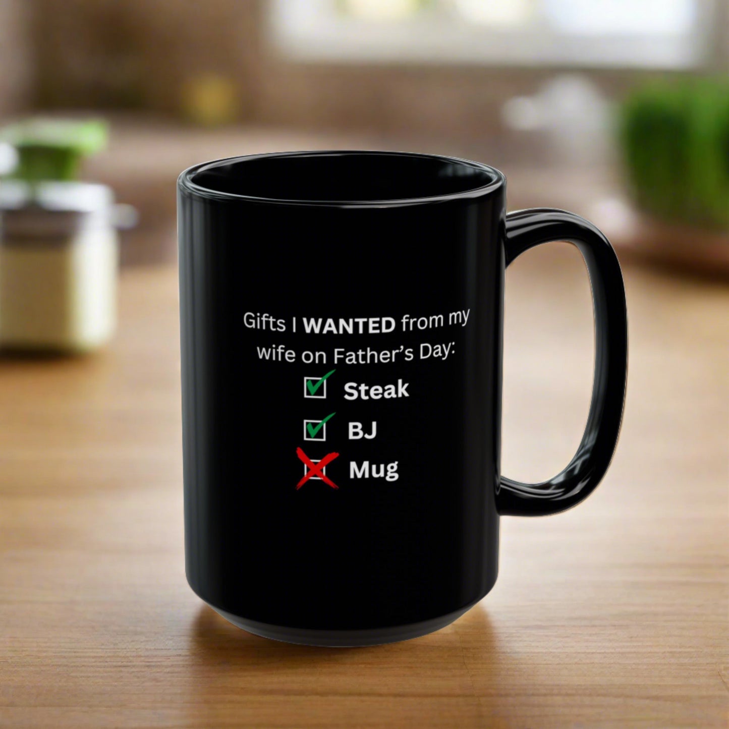 Humorous Father's Day Mug - Checklist -Black Mug (11oz, 15oz) Left & Right