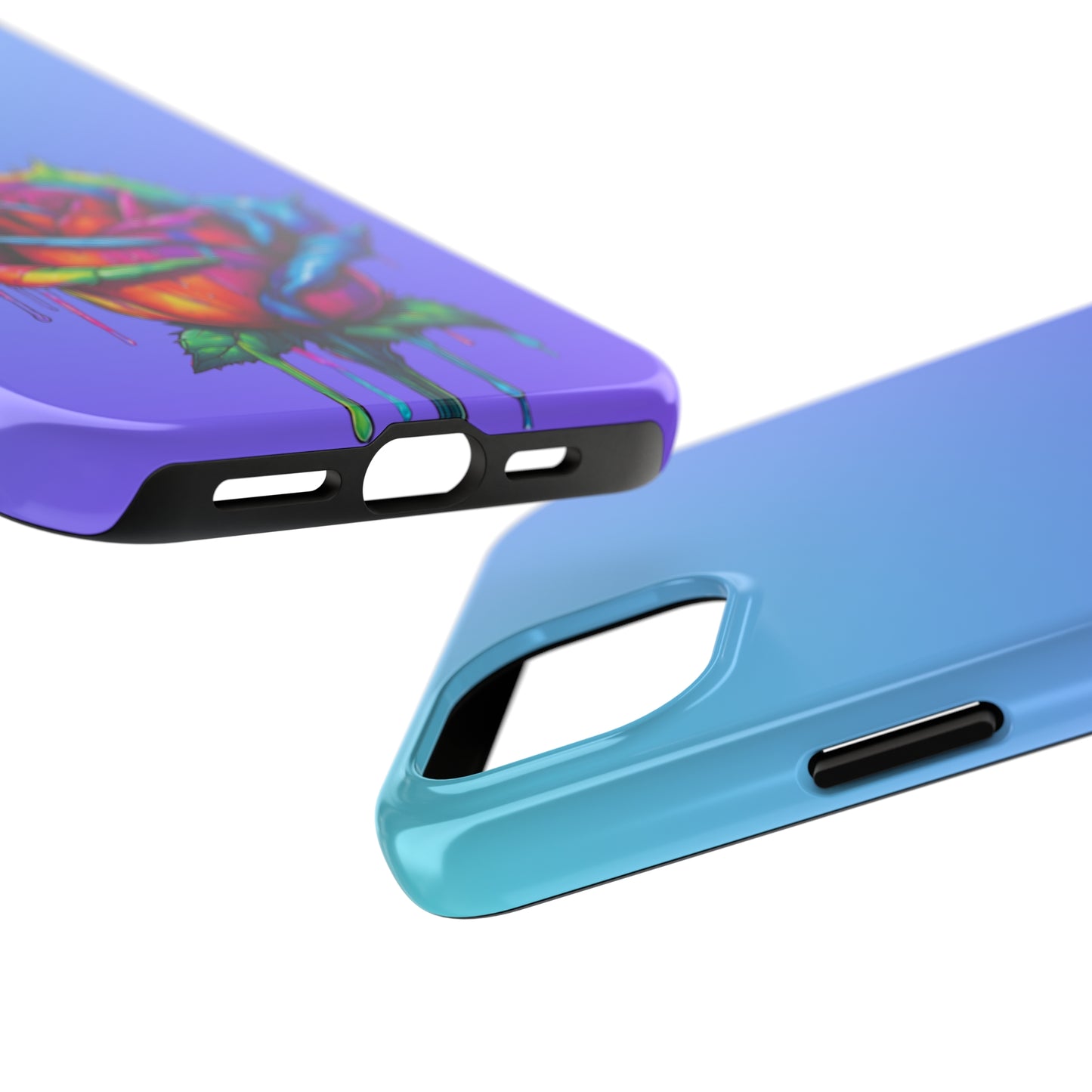 Rose Bleeding Colors Tough Phone Cases