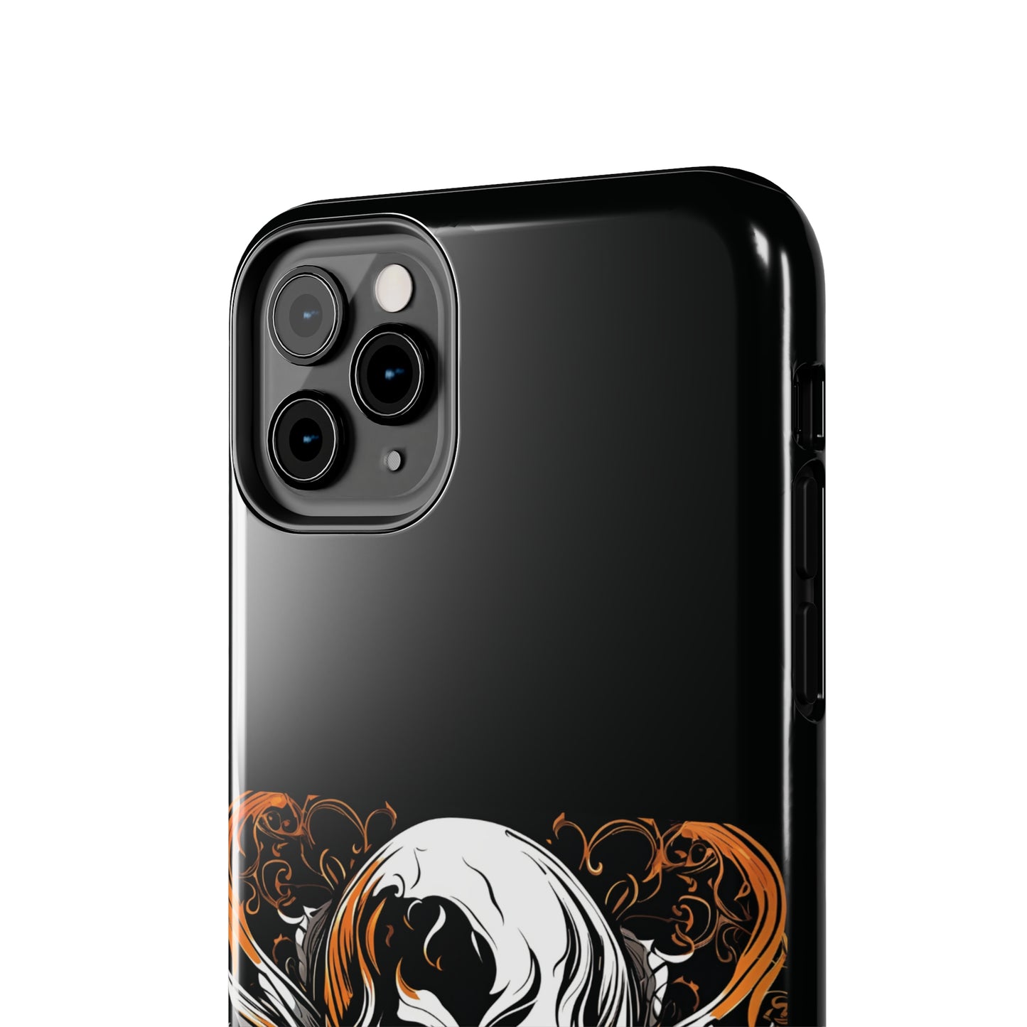 Flaming Skull Design Tough Phone Cases