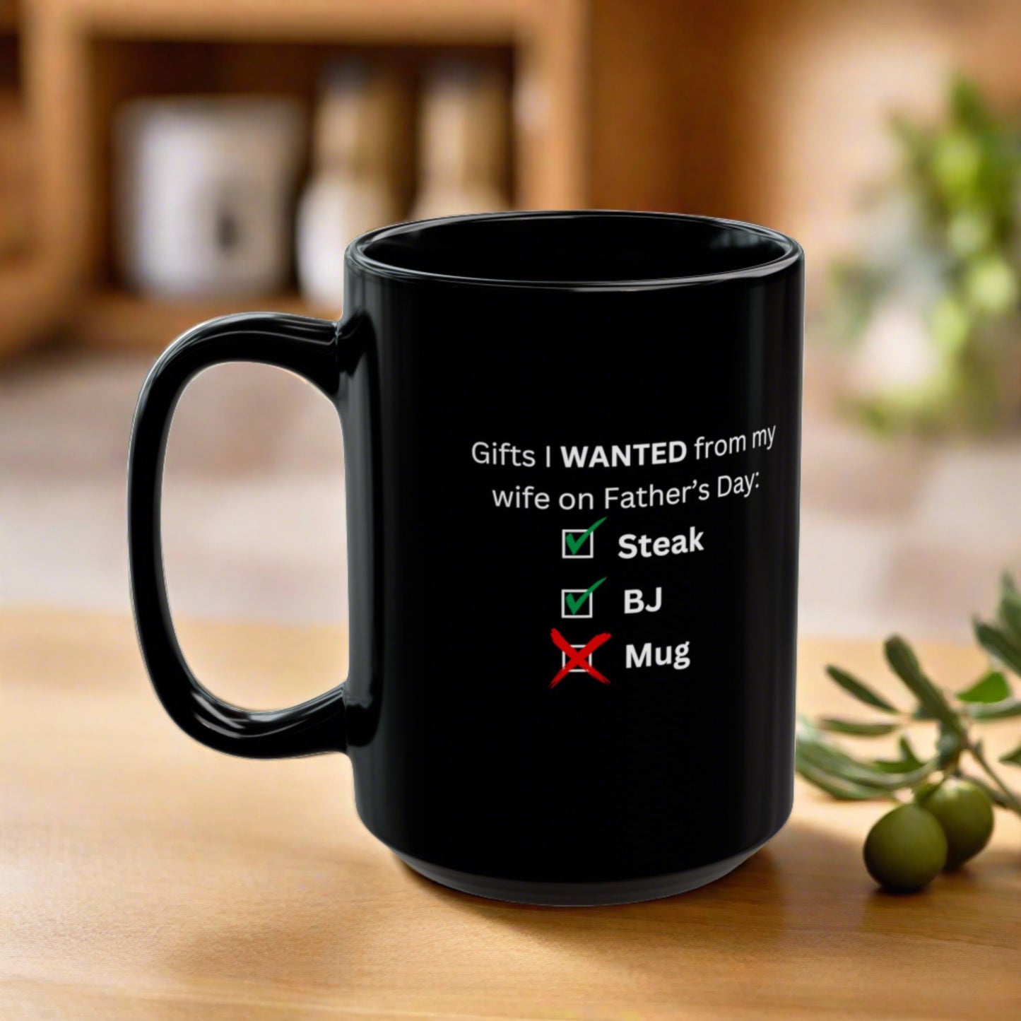 Humorous Father's Day Mug - Checklist -Black Mug (11oz, 15oz) Left & Right