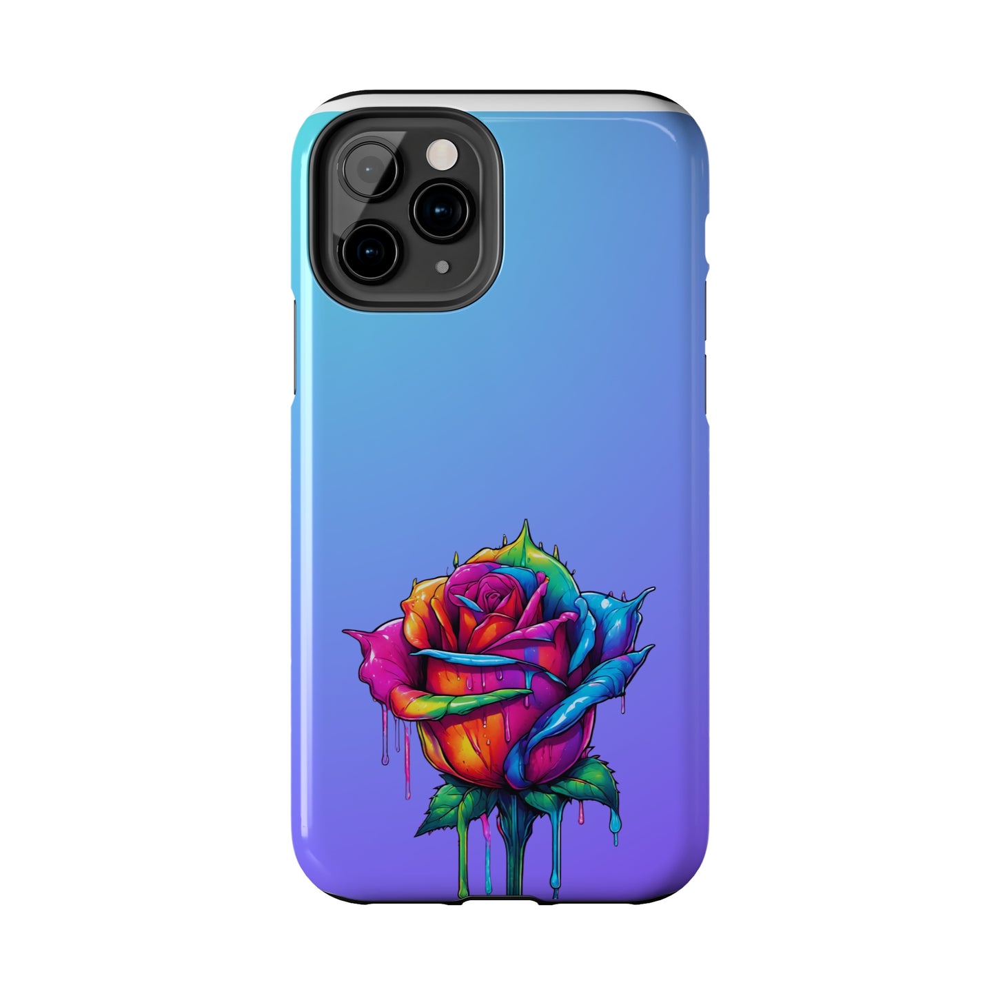 Rose Bleeding Colors Tough Phone Cases