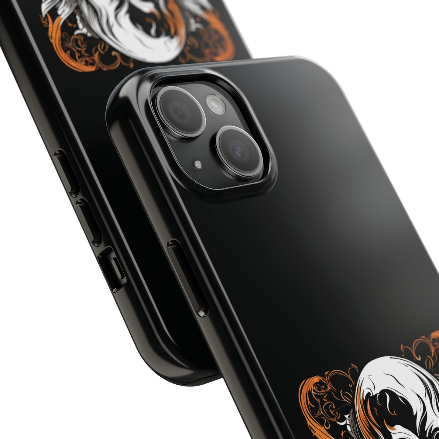 Flaming Skull Design Tough Phone Cases