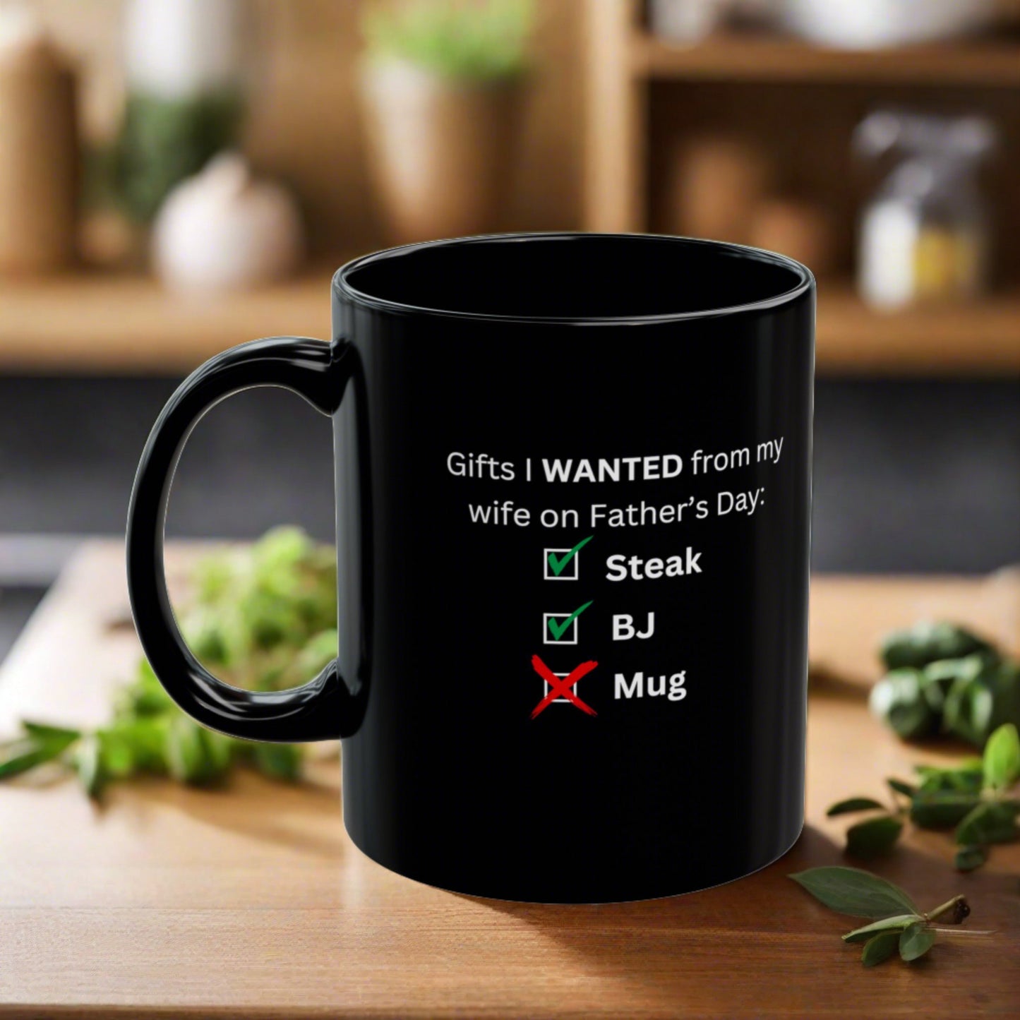 Humorous Father's Day Mug - Checklist -Black Mug (11oz, 15oz) Left & Right