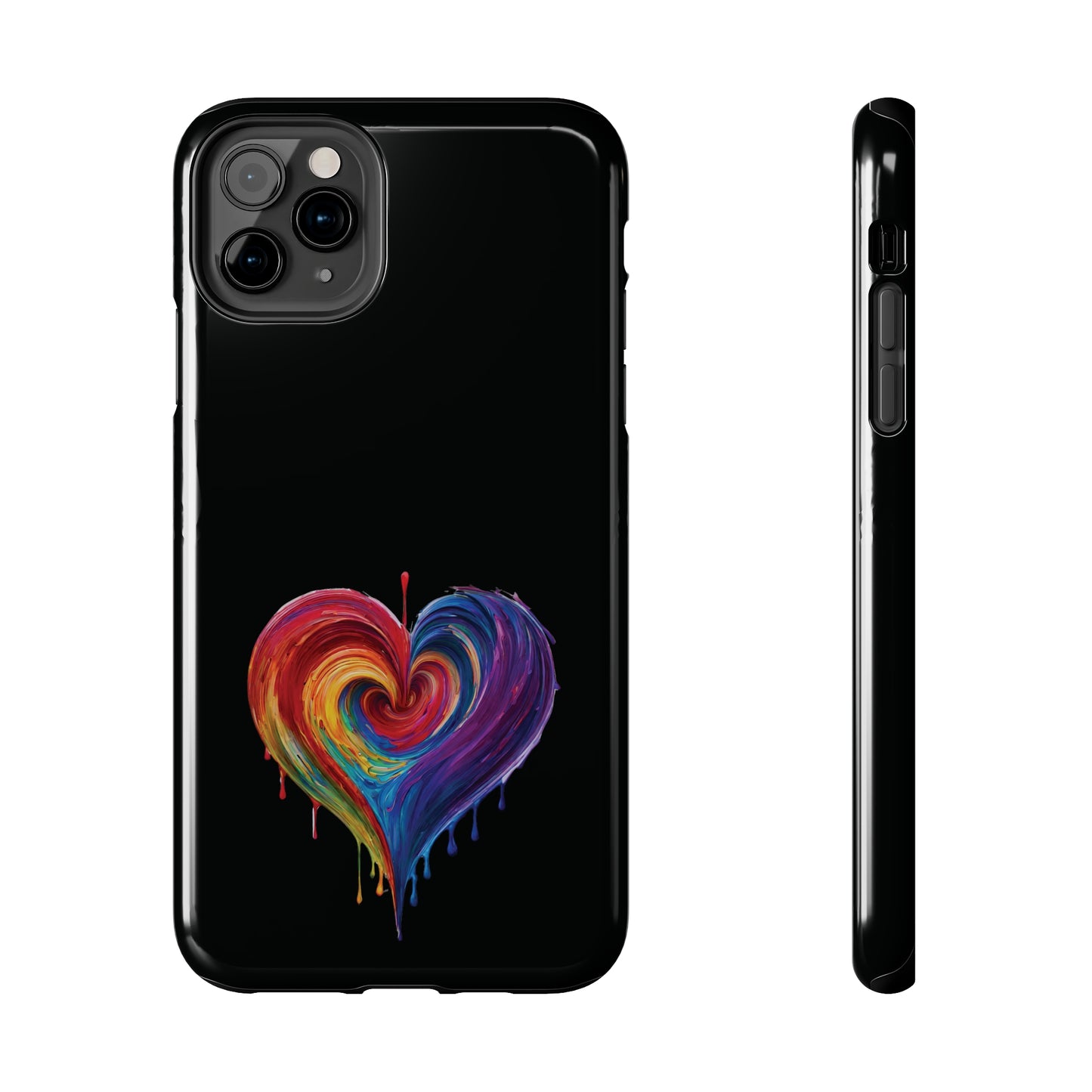 Heart Bleeding Colors Design Tough Phone Cases