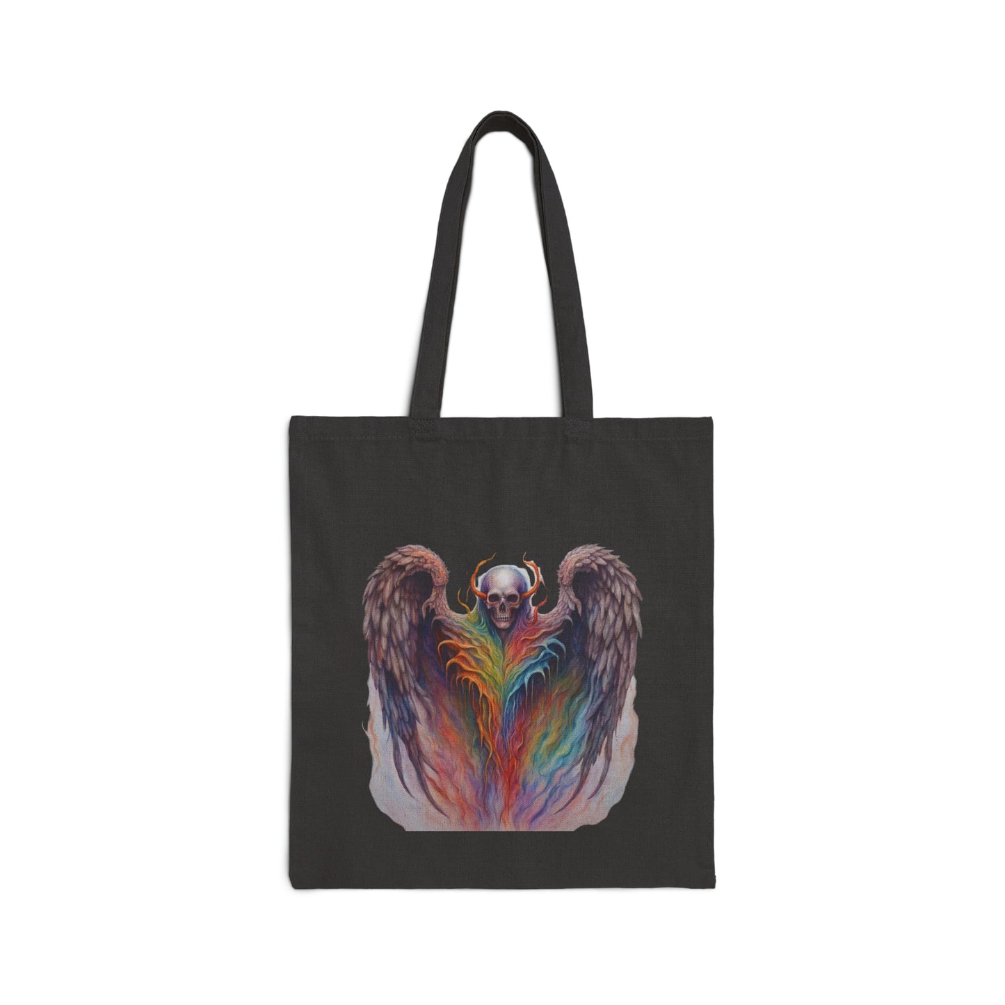 Cotton Canvas Tote Bag with Bleeding Colors Print Front Only