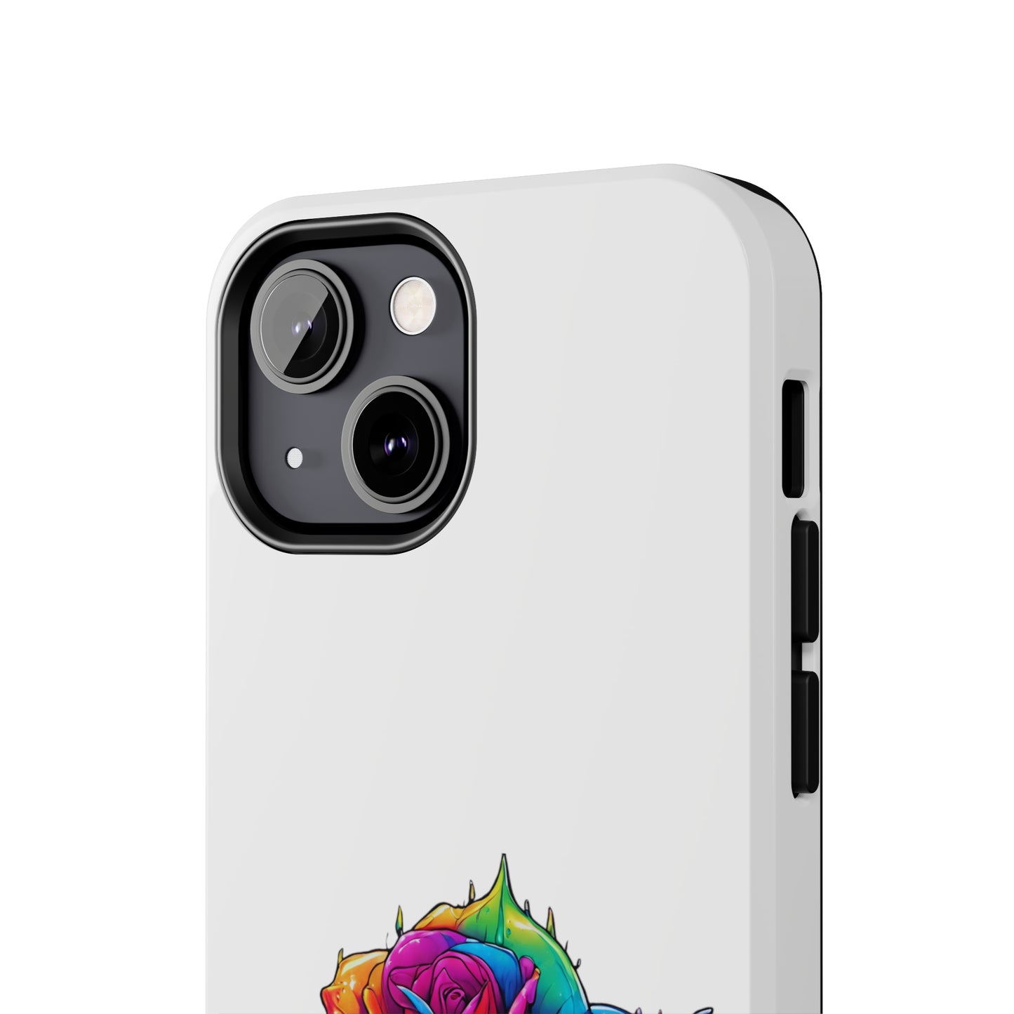 Rose Bleeding Colors On White Tough Phone Cases