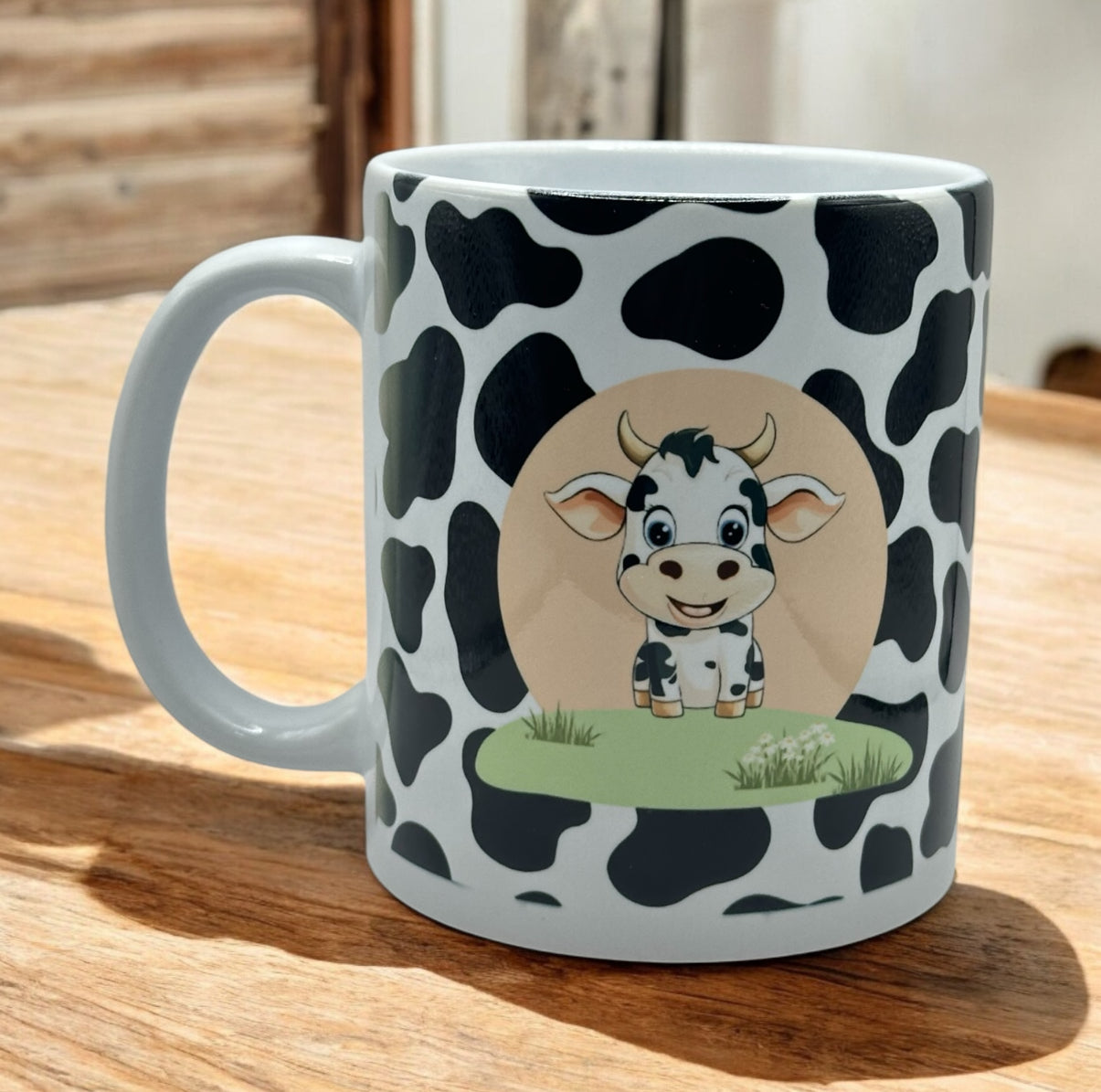 Adorable Cow & Cow Print 11oz White Mug