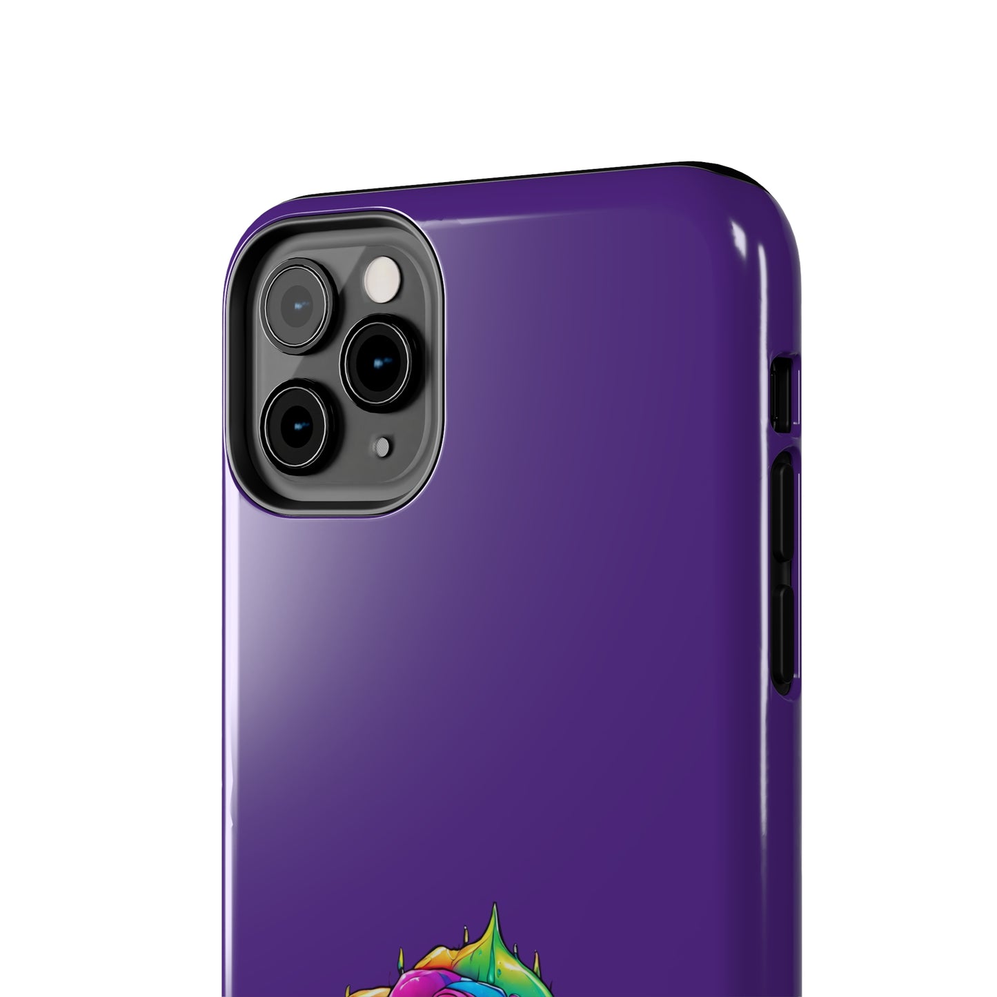 Rose Bleeding Colors on Purple Tough Phone Cases