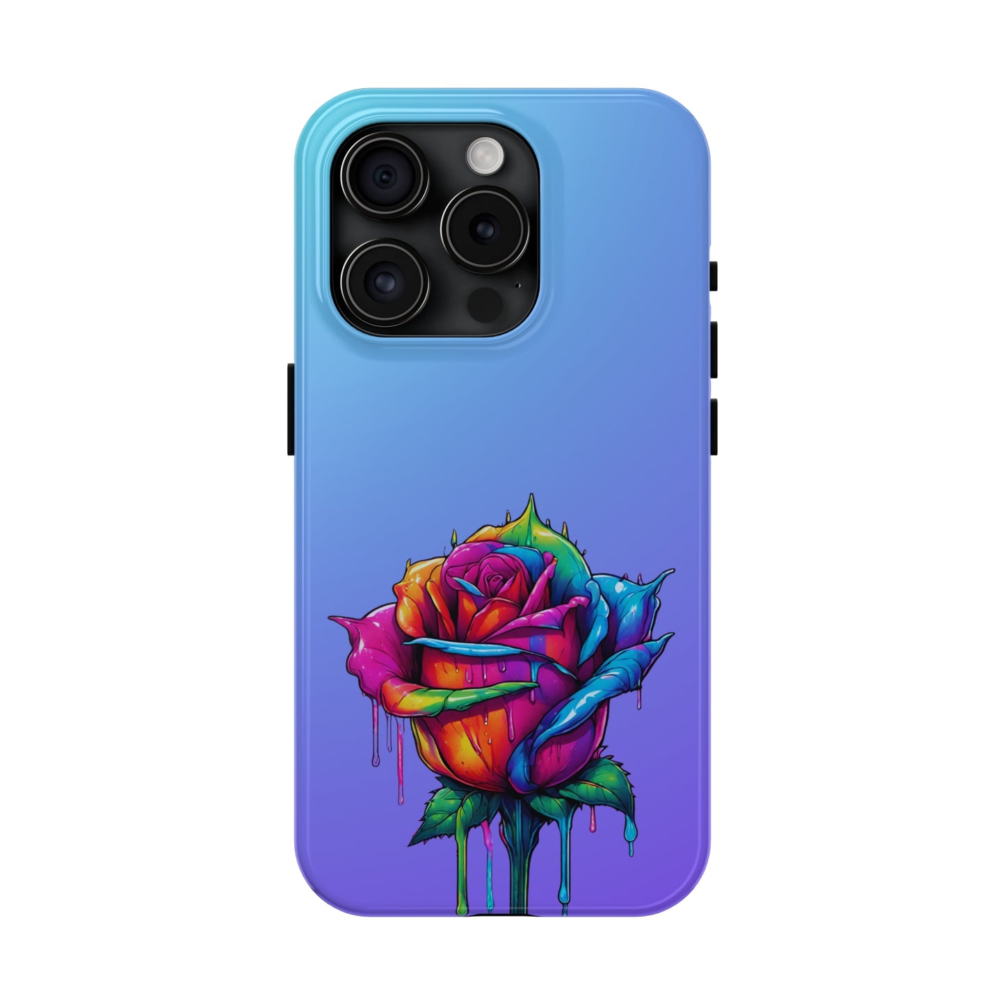 Rose Bleeding Colors Tough Phone Cases