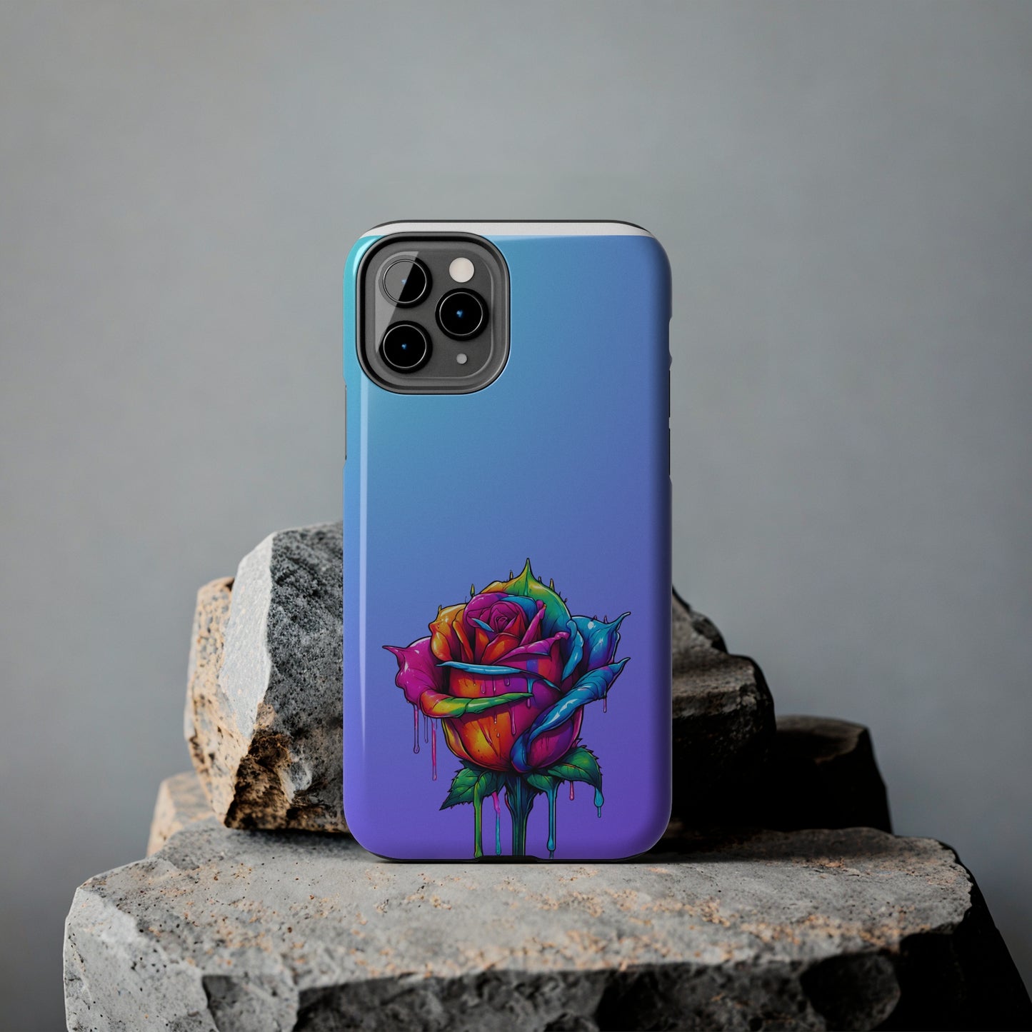 Rose Bleeding Colors Tough Phone Cases