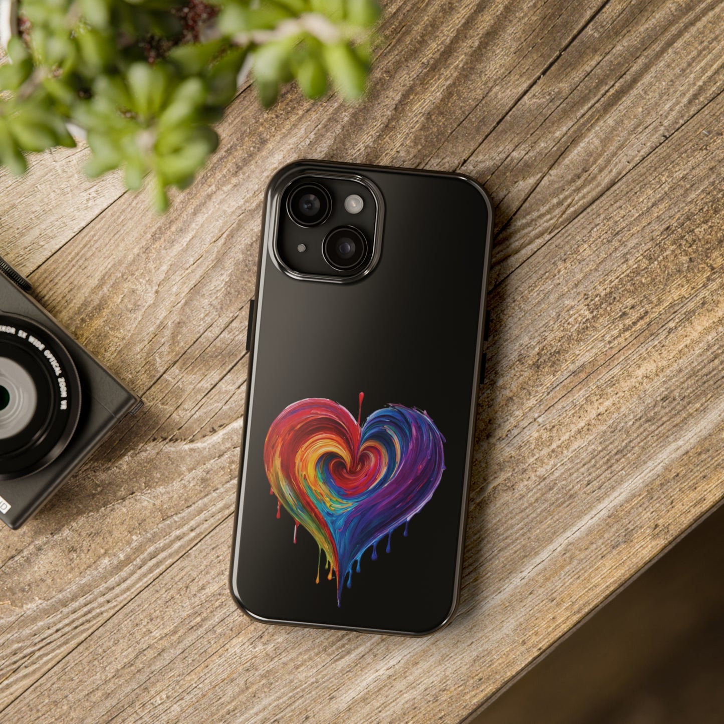 Heart Bleeding Colors Design Tough Phone Cases