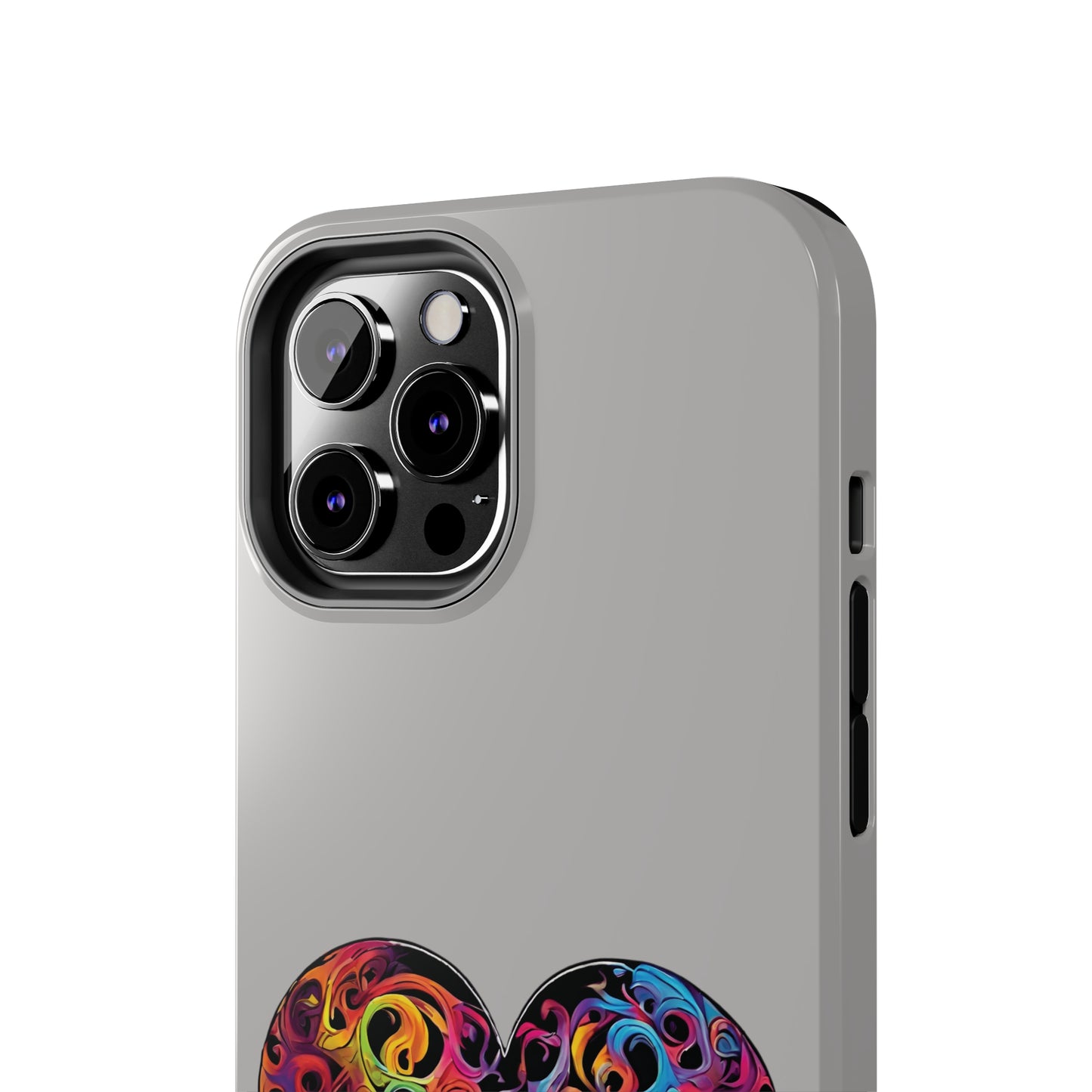 Colorful Heart Skull Tough Phone Cases