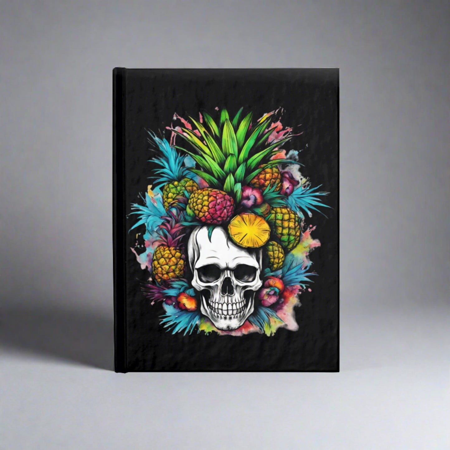 Colorful Mamba Skull on Black Journal - Blank