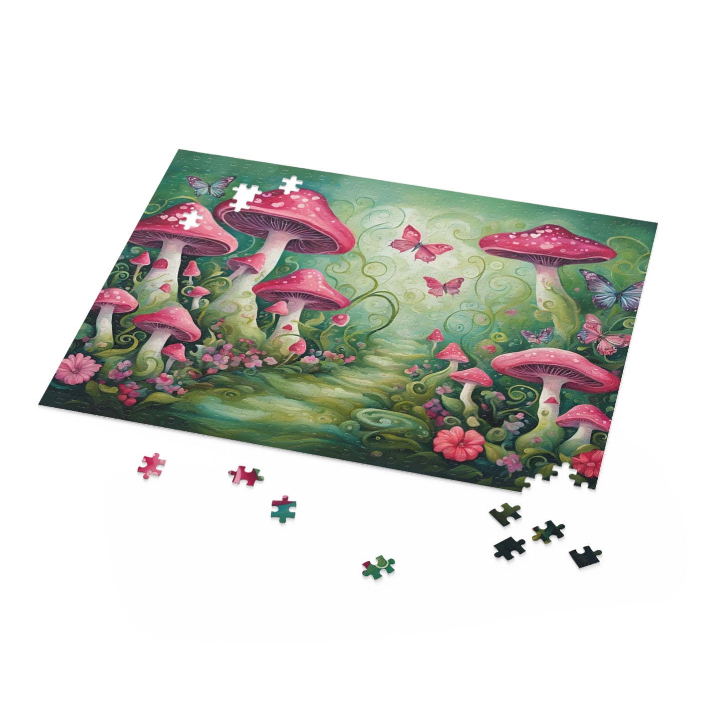 Pink Shroom Path Puzzle (120, 252, 500-Piece)