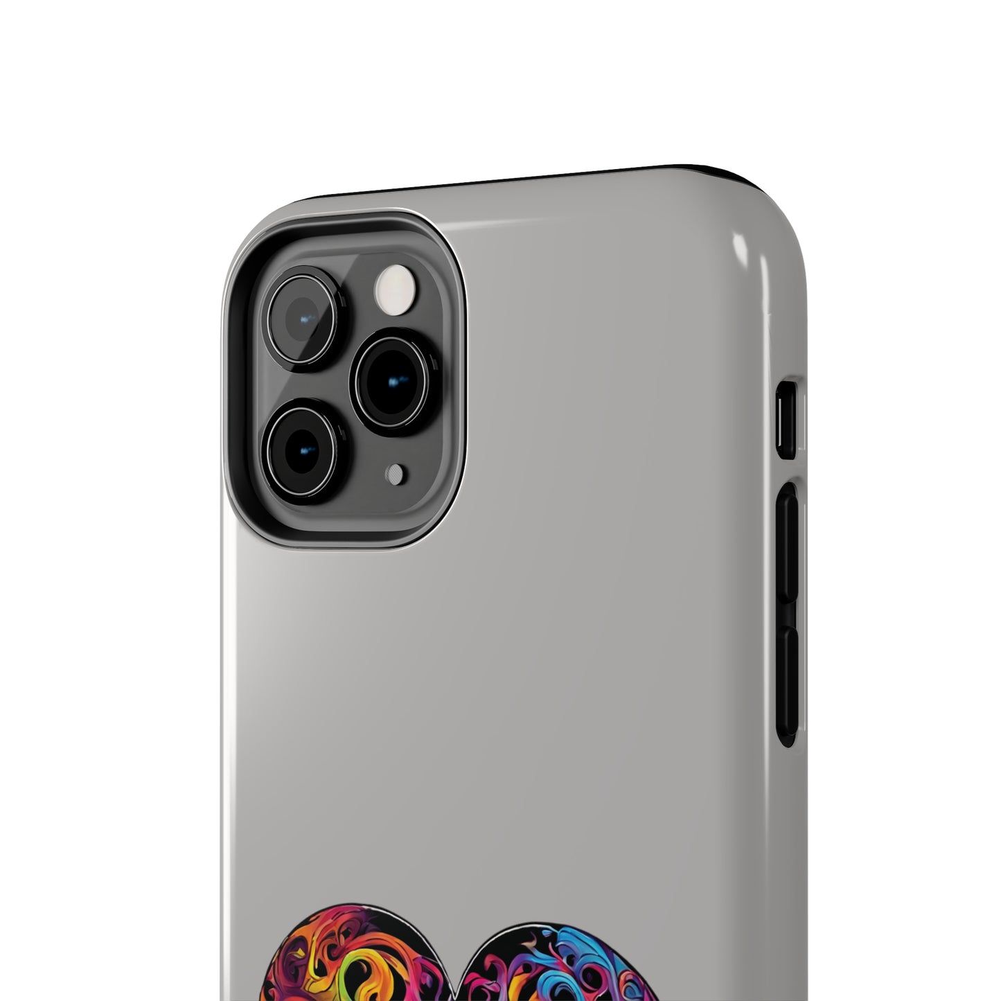 Colorful Heart Skull Tough Phone Cases
