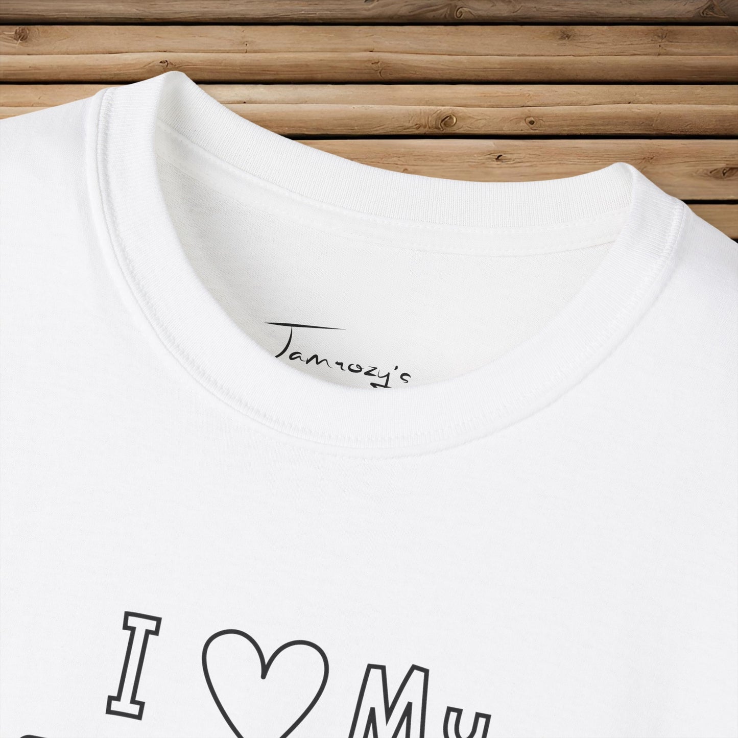 Color Me In & Draw "I Heart My Mom" Unisex Ultra Cotton Tee- Mother's Day/Birthday