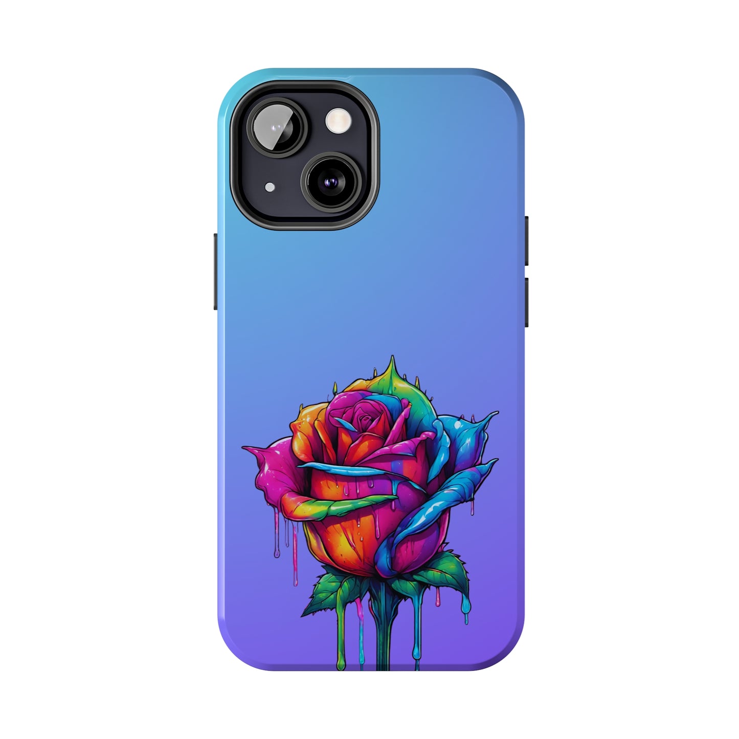 Rose Bleeding Colors Tough Phone Cases