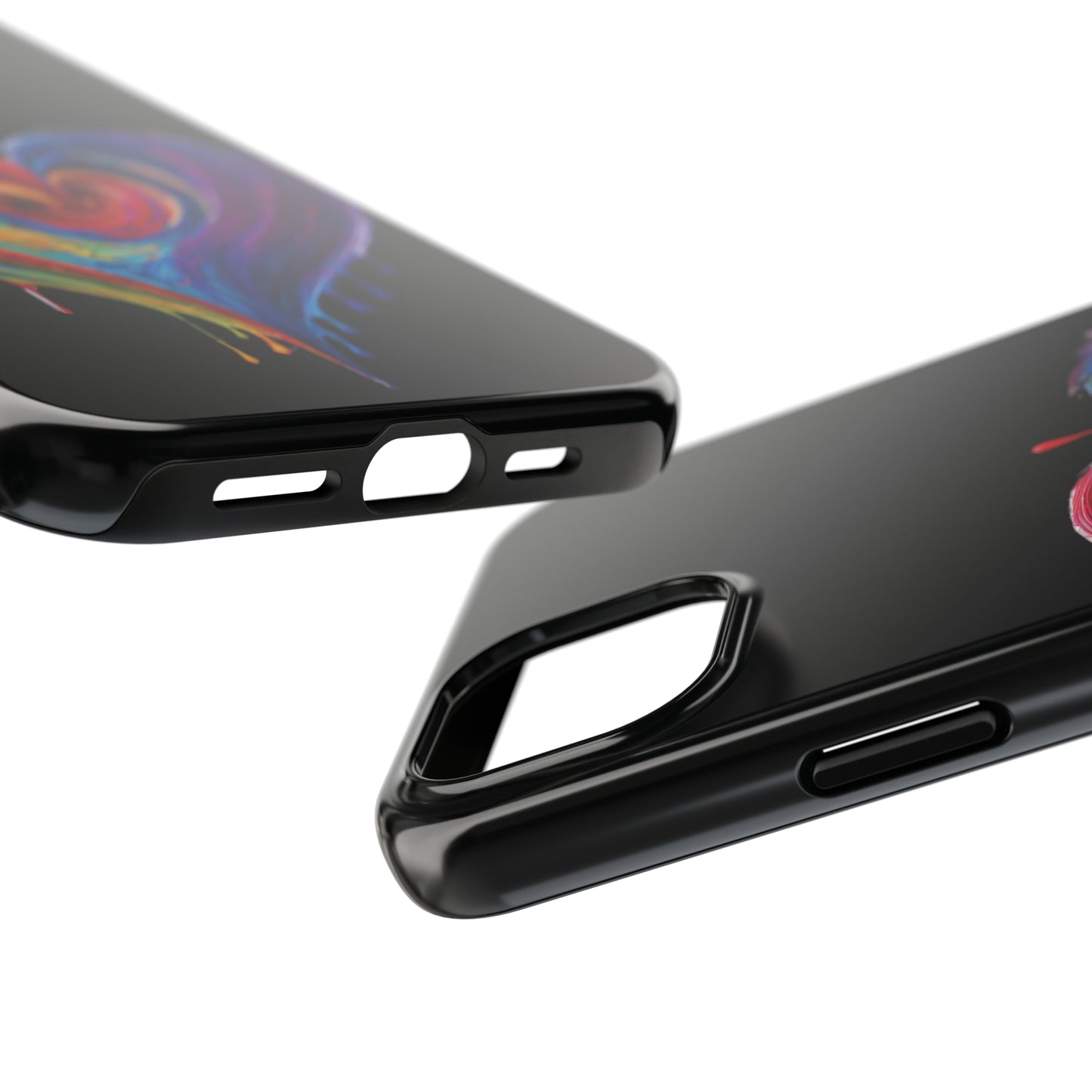 Heart Bleeding Colors Design Tough Phone Cases