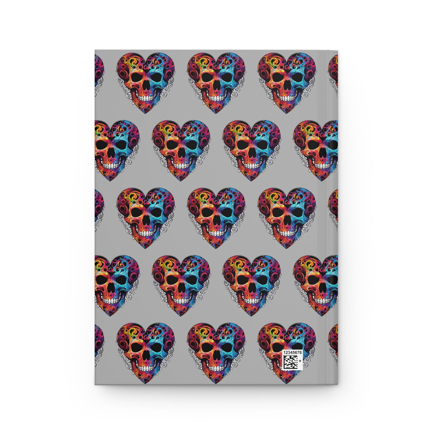 Colorful Heart Skull Hardcover Journal Matte