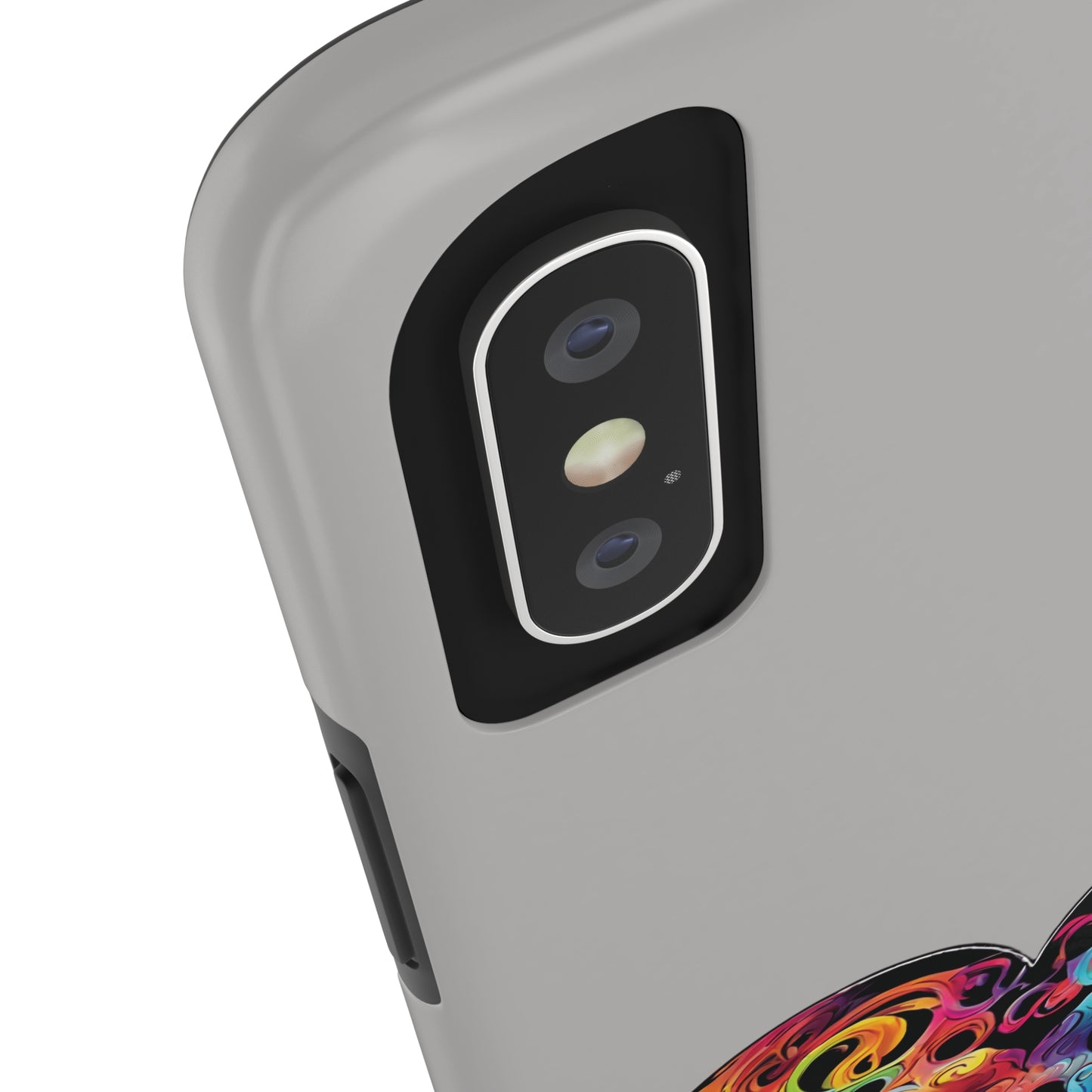 Colorful Heart Skull Tough Phone Cases