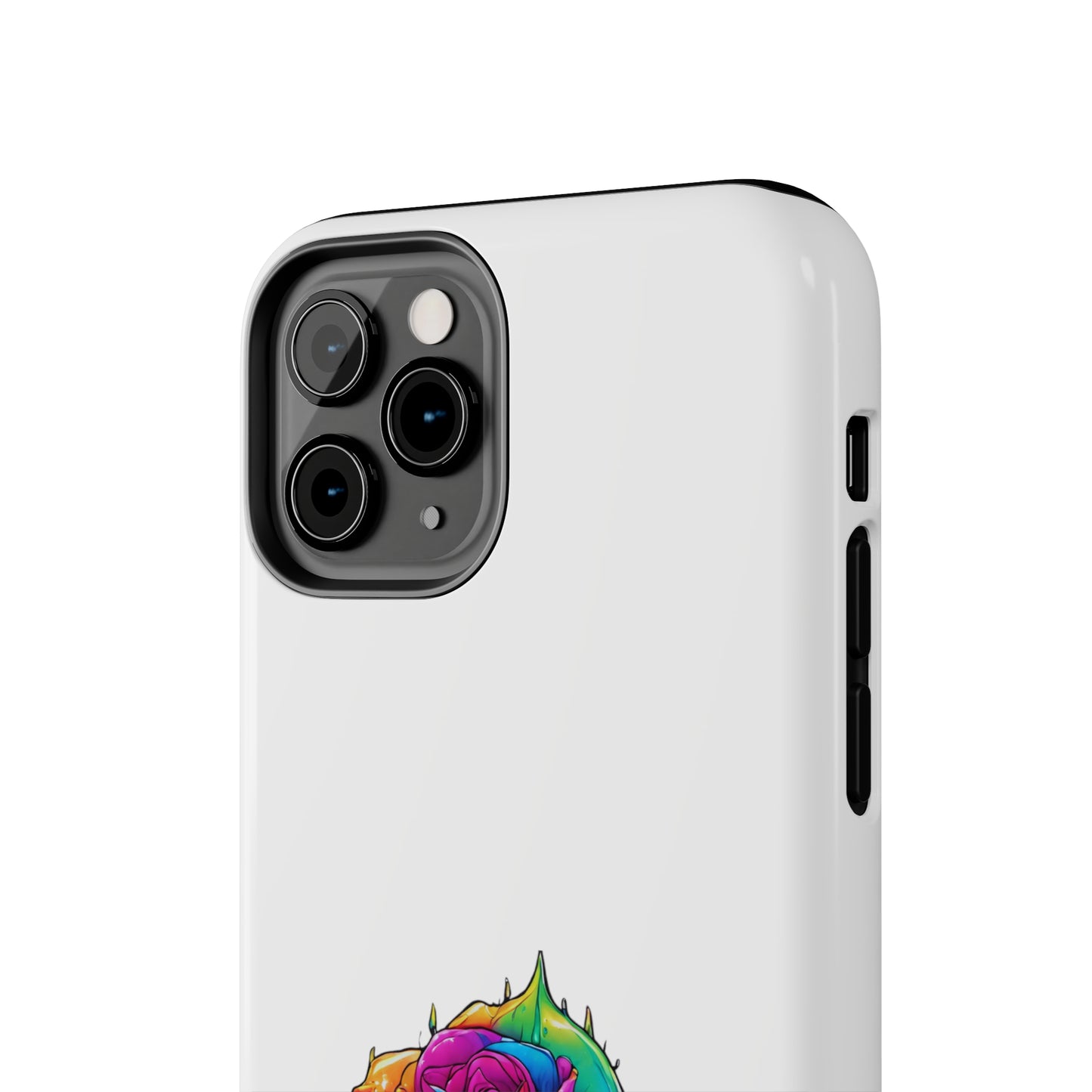 Rose Bleeding Colors On White Tough Phone Cases