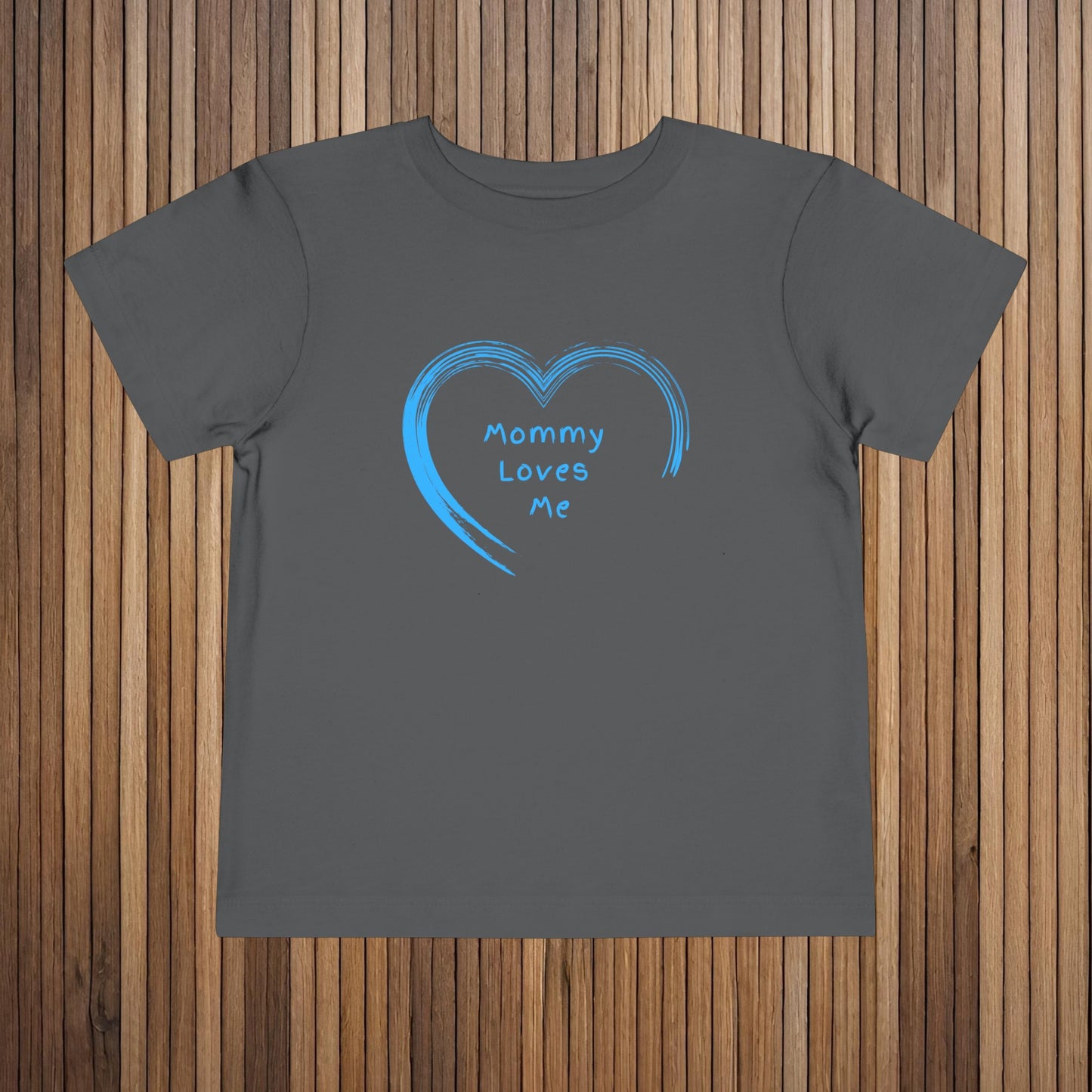 Blue "Mommy Loves Me" Toddler Short Sleeve Tee