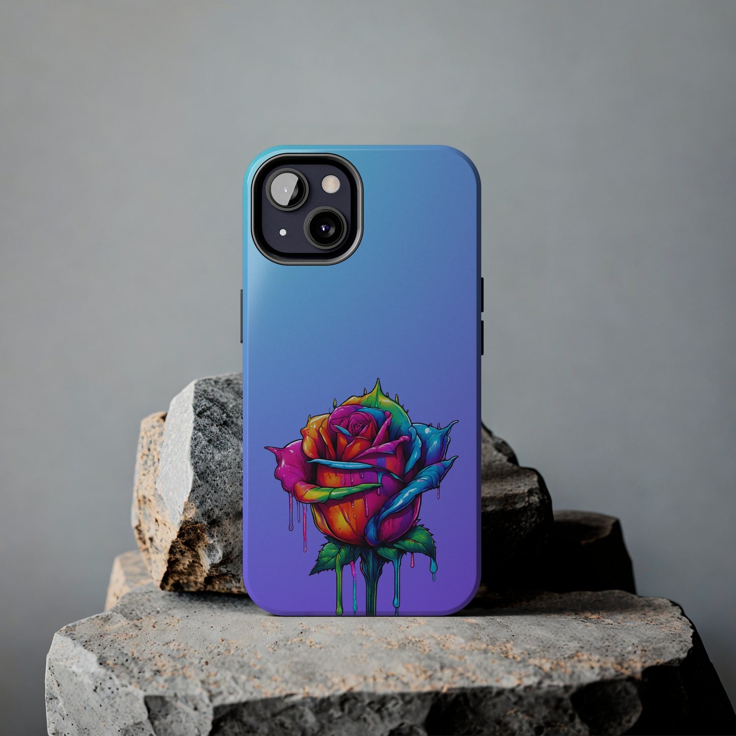 Rose Bleeding Colors Tough Phone Cases